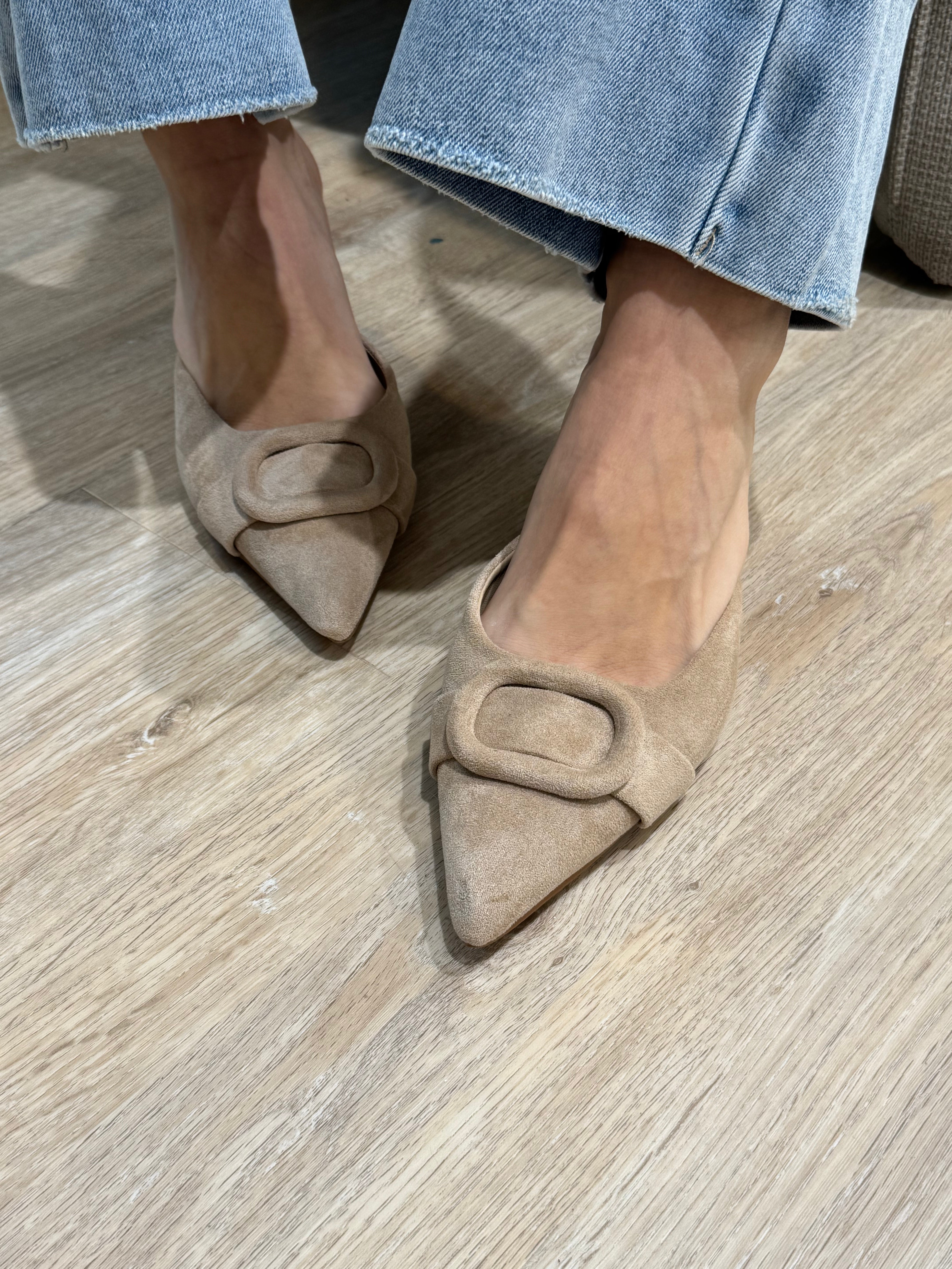 Scarpa SABOT in ecopelle effetto scamosciato