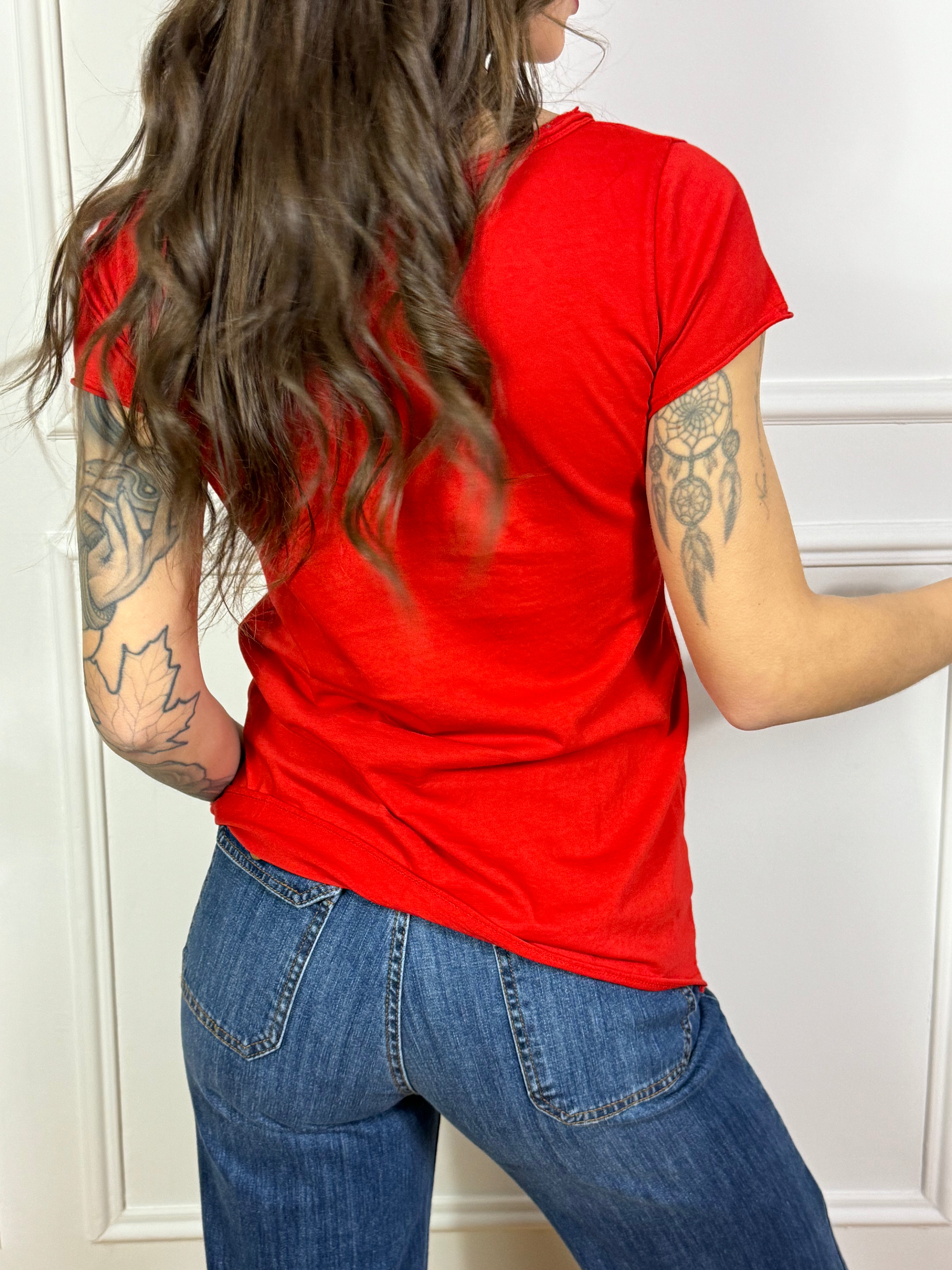 T-SHIRT in cotone fiammato Susy Mix SERAFINO