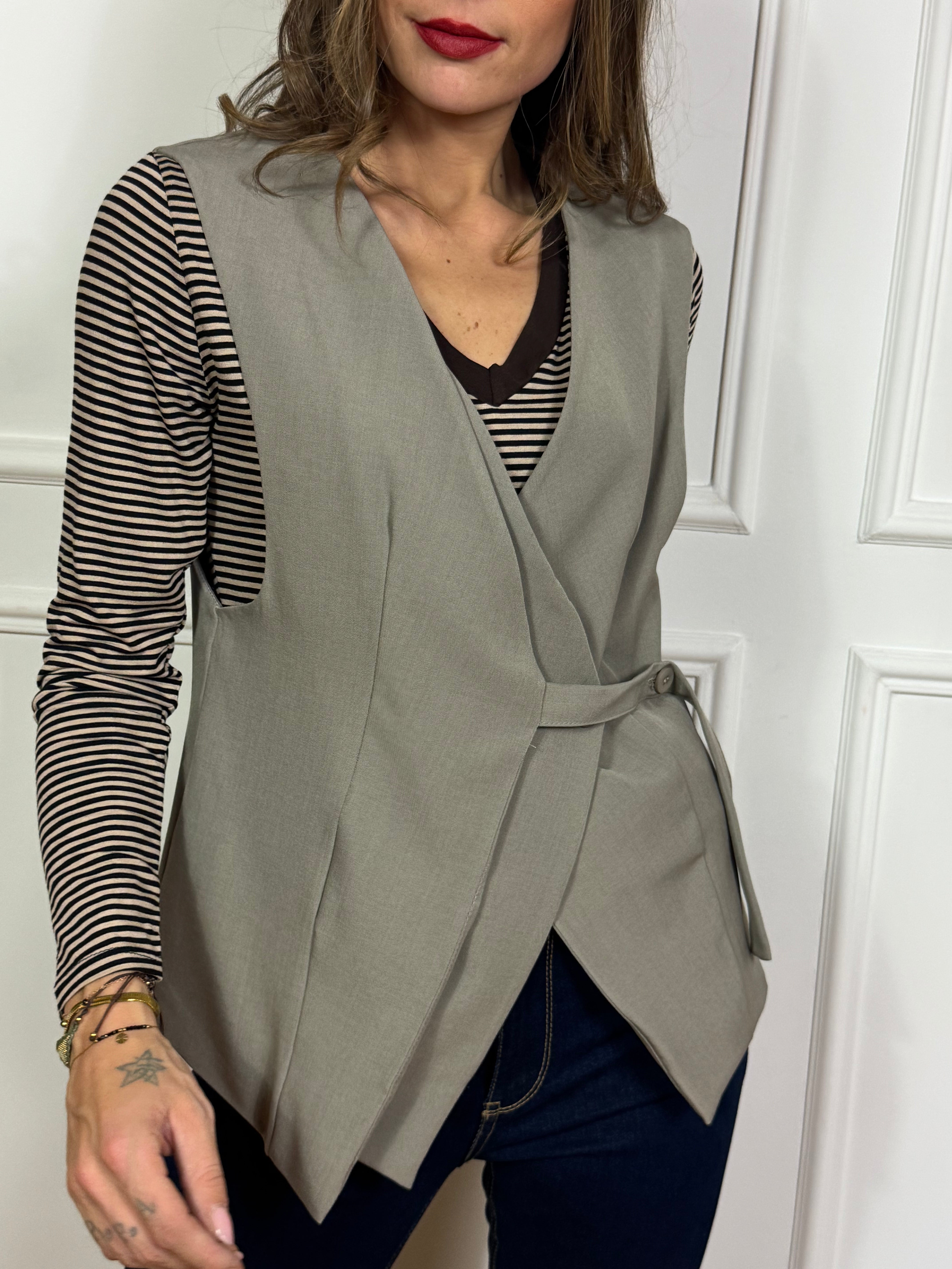 Gilet Victoria ILMH ASIMMETRICO DOPPIATO