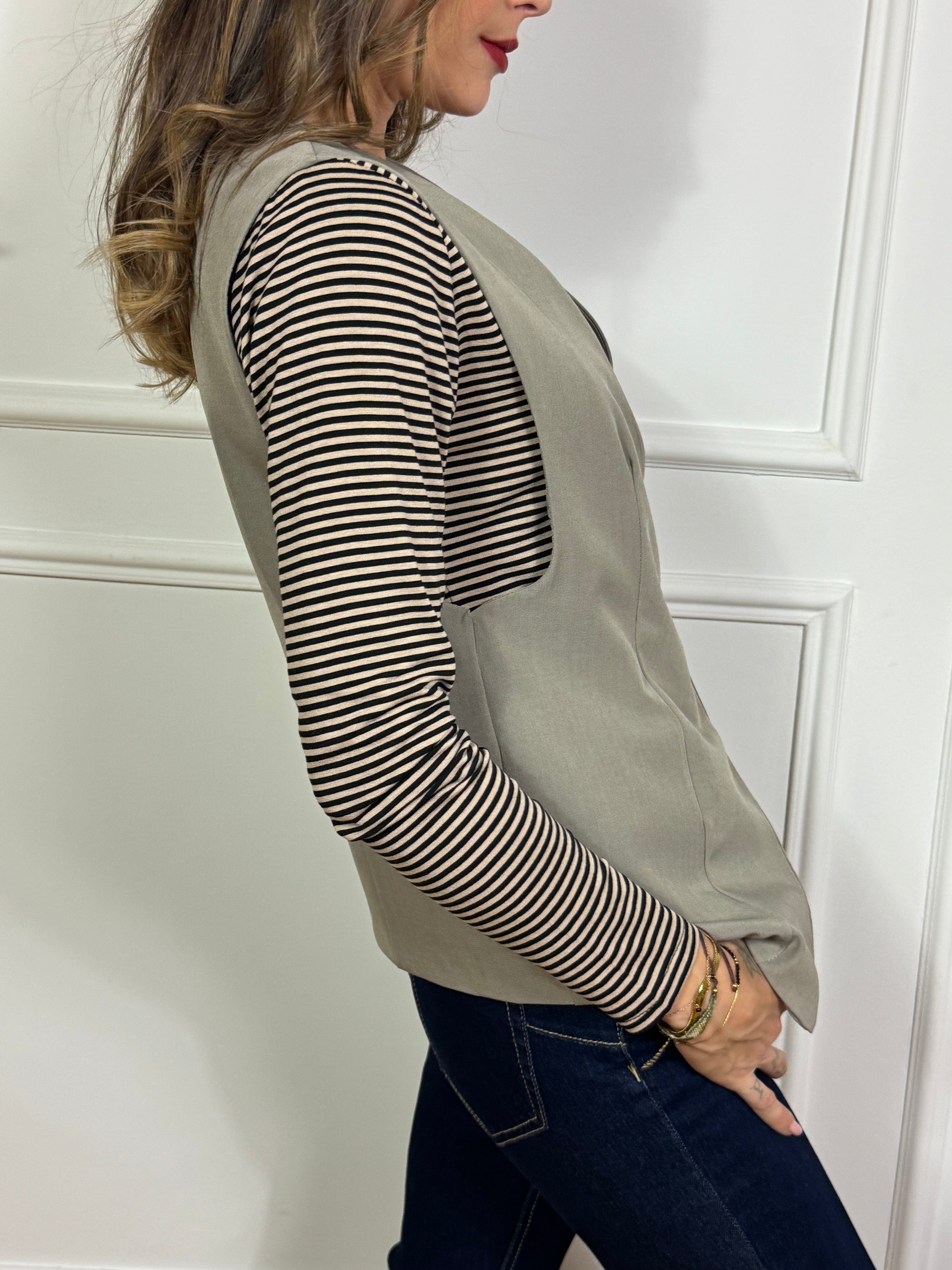 Gilet Victoria ILMH ASIMMETRICO DOPPIATO