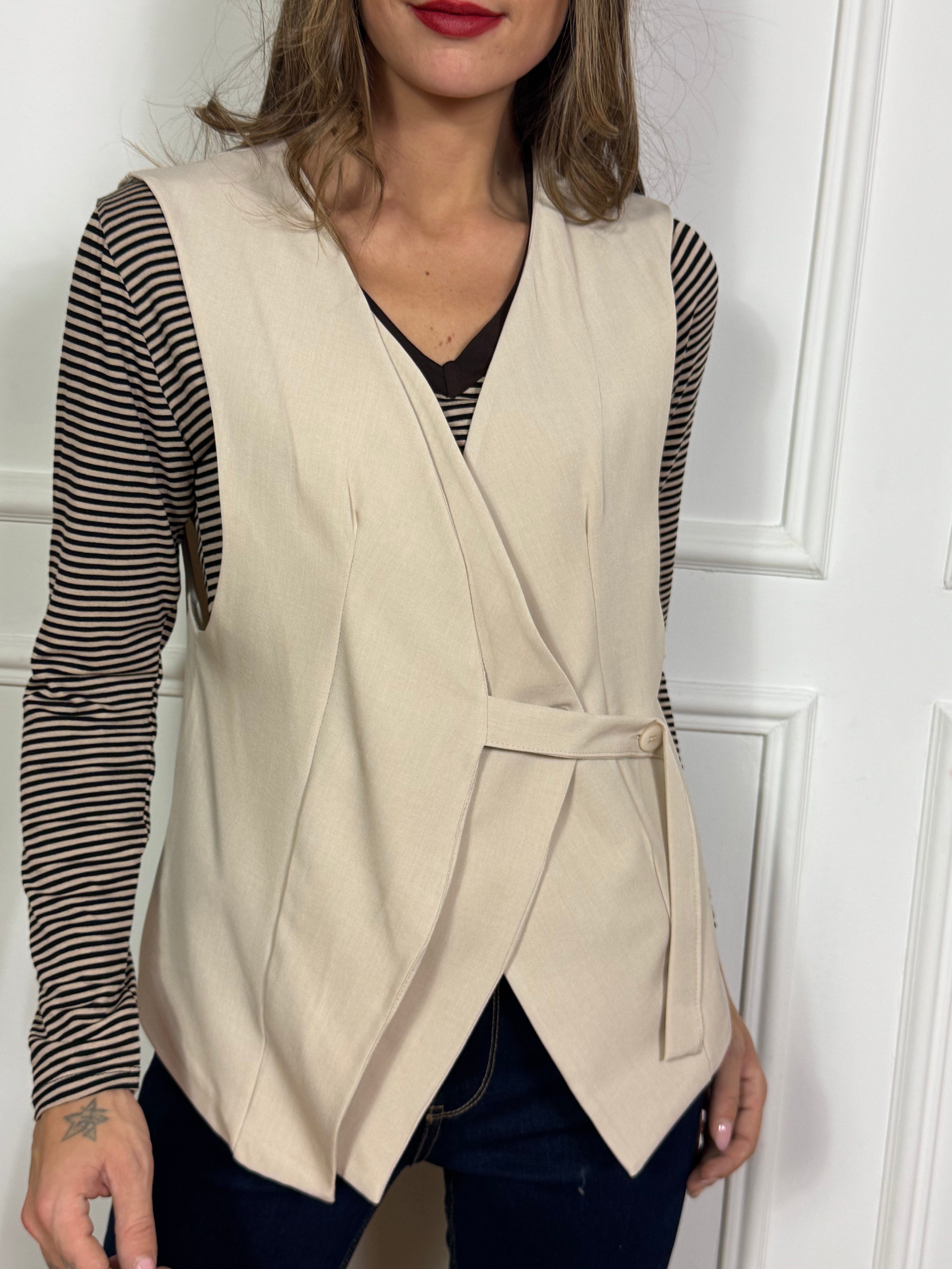 Gilet Victoria ILMH ASIMMETRICO DOPPIATO