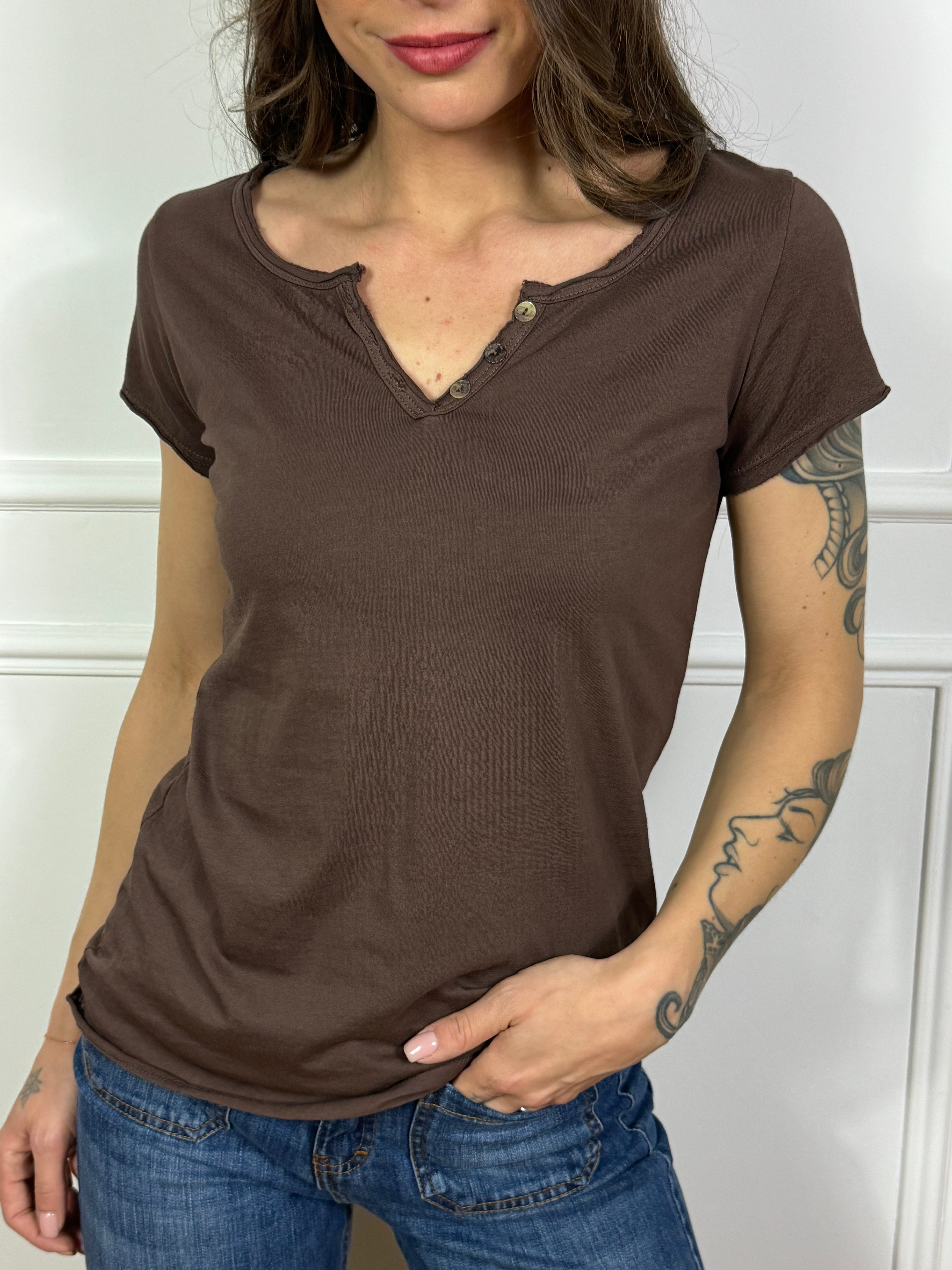 T-SHIRT in cotone fiammato Susy Mix SERAFINO