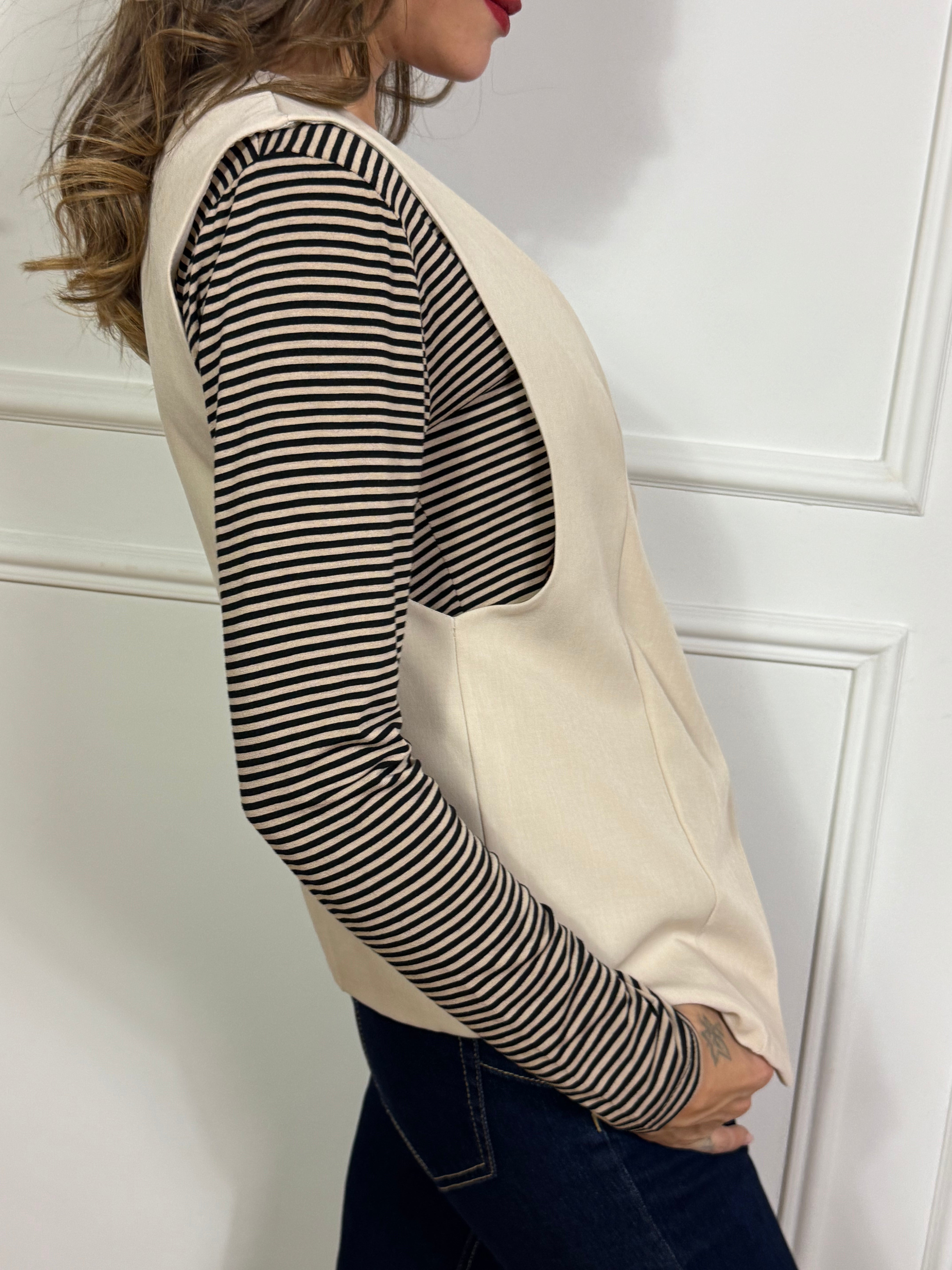 Gilet Victoria ILMH ASIMMETRICO DOPPIATO