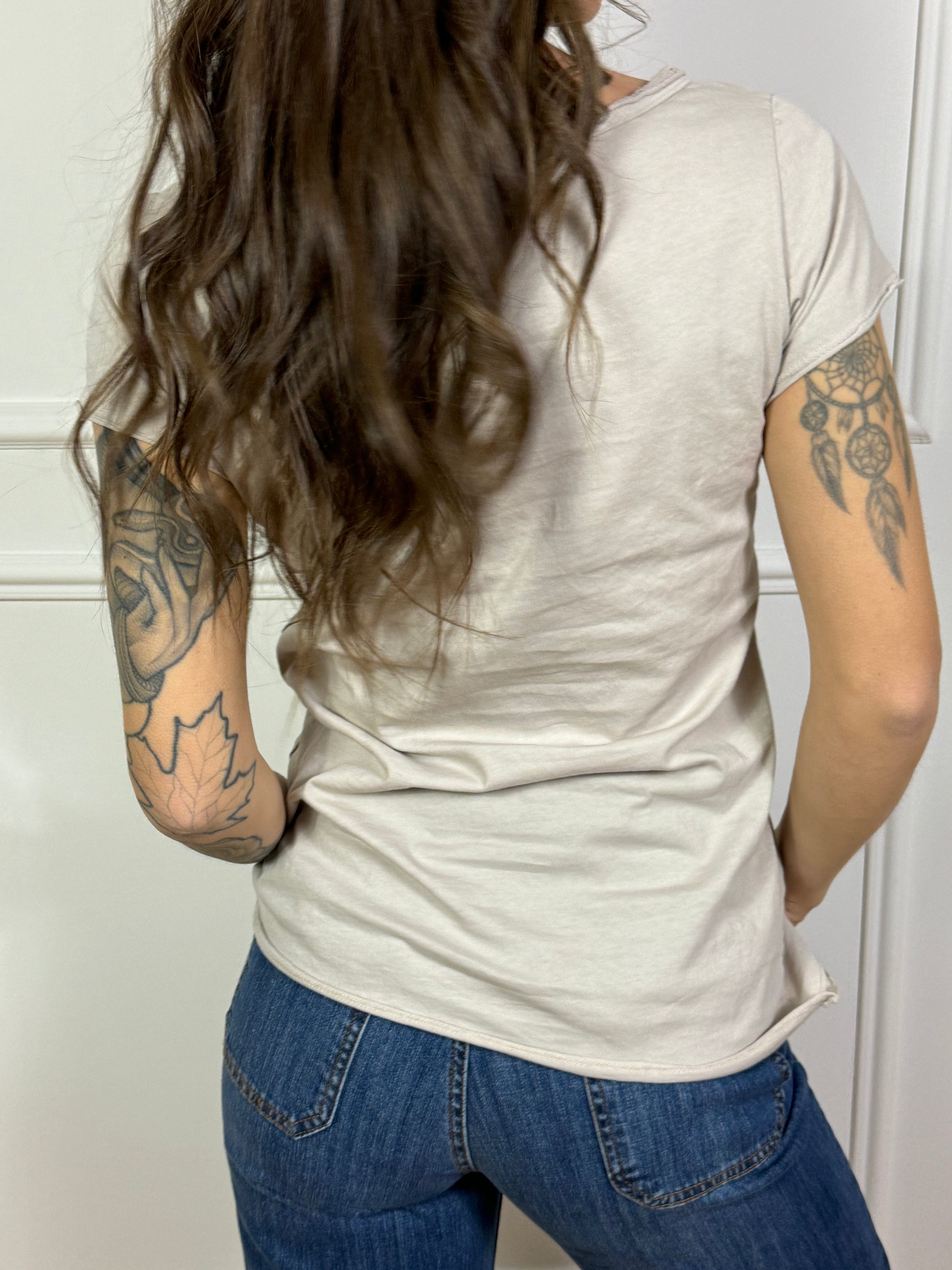 T-SHIRT in cotone fiammato Susy Mix SERAFINO