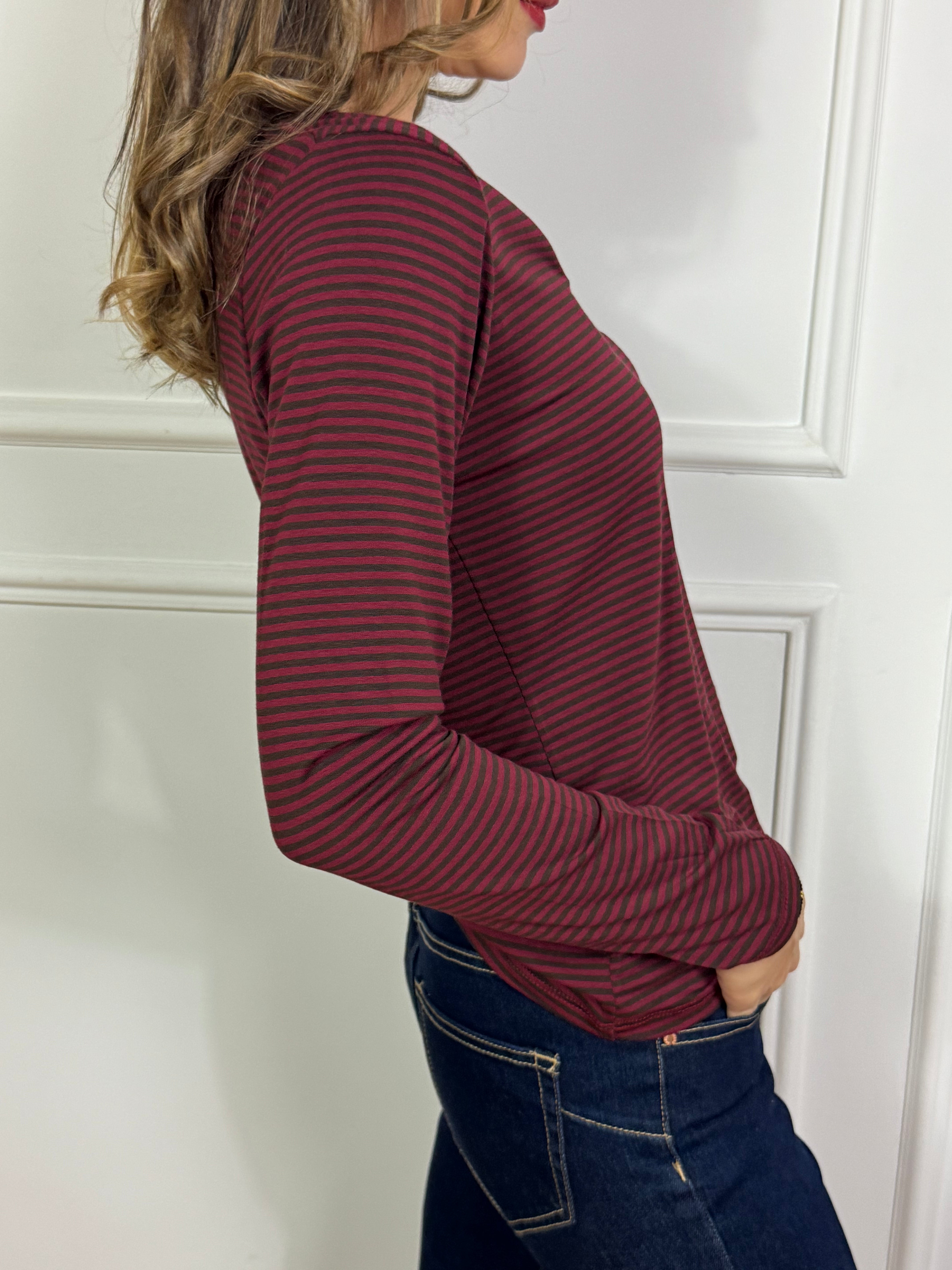 Maglia Victoria ILMH righine - scollo V