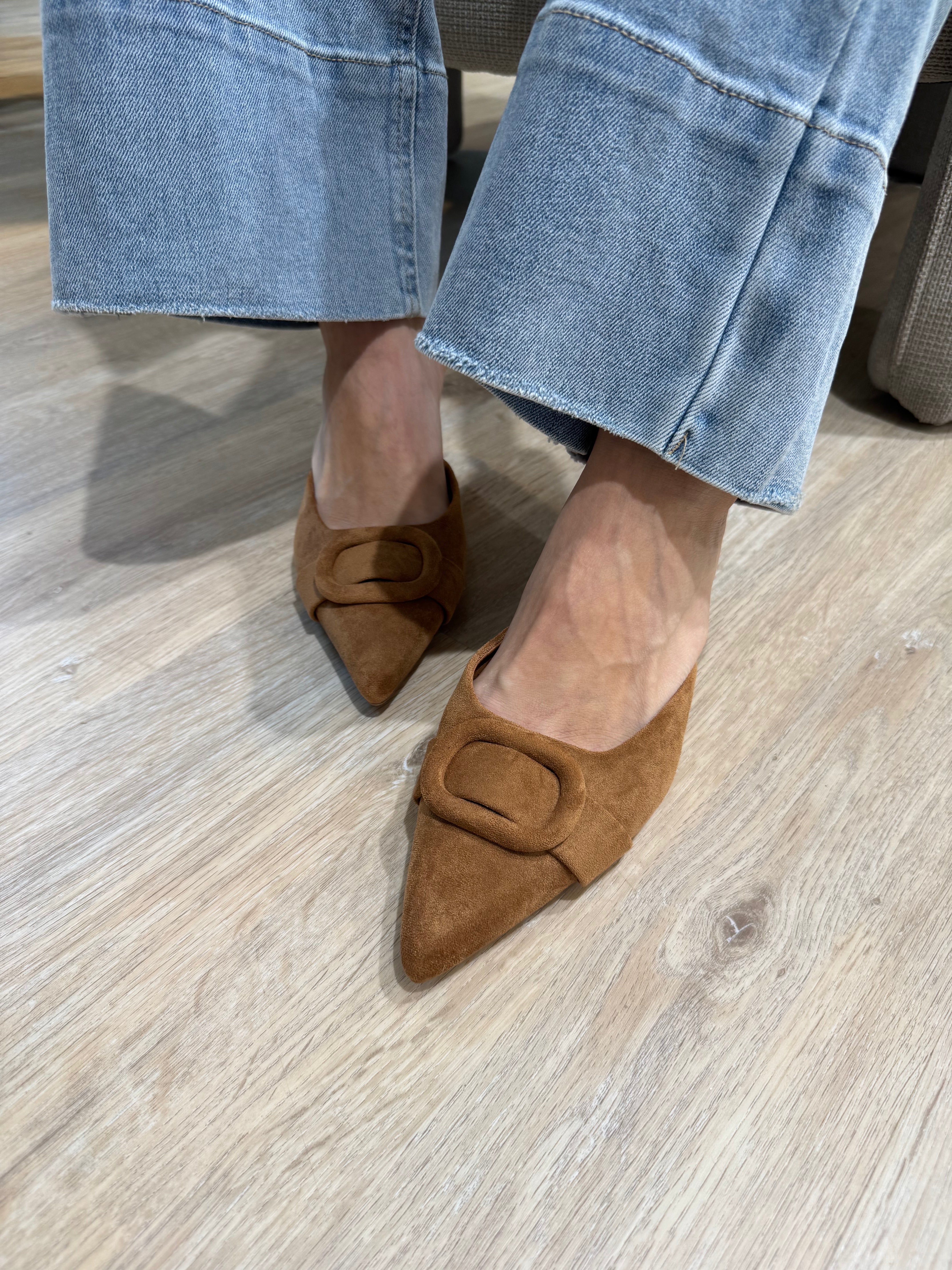 Scarpa SABOT in ecopelle effetto scamosciato