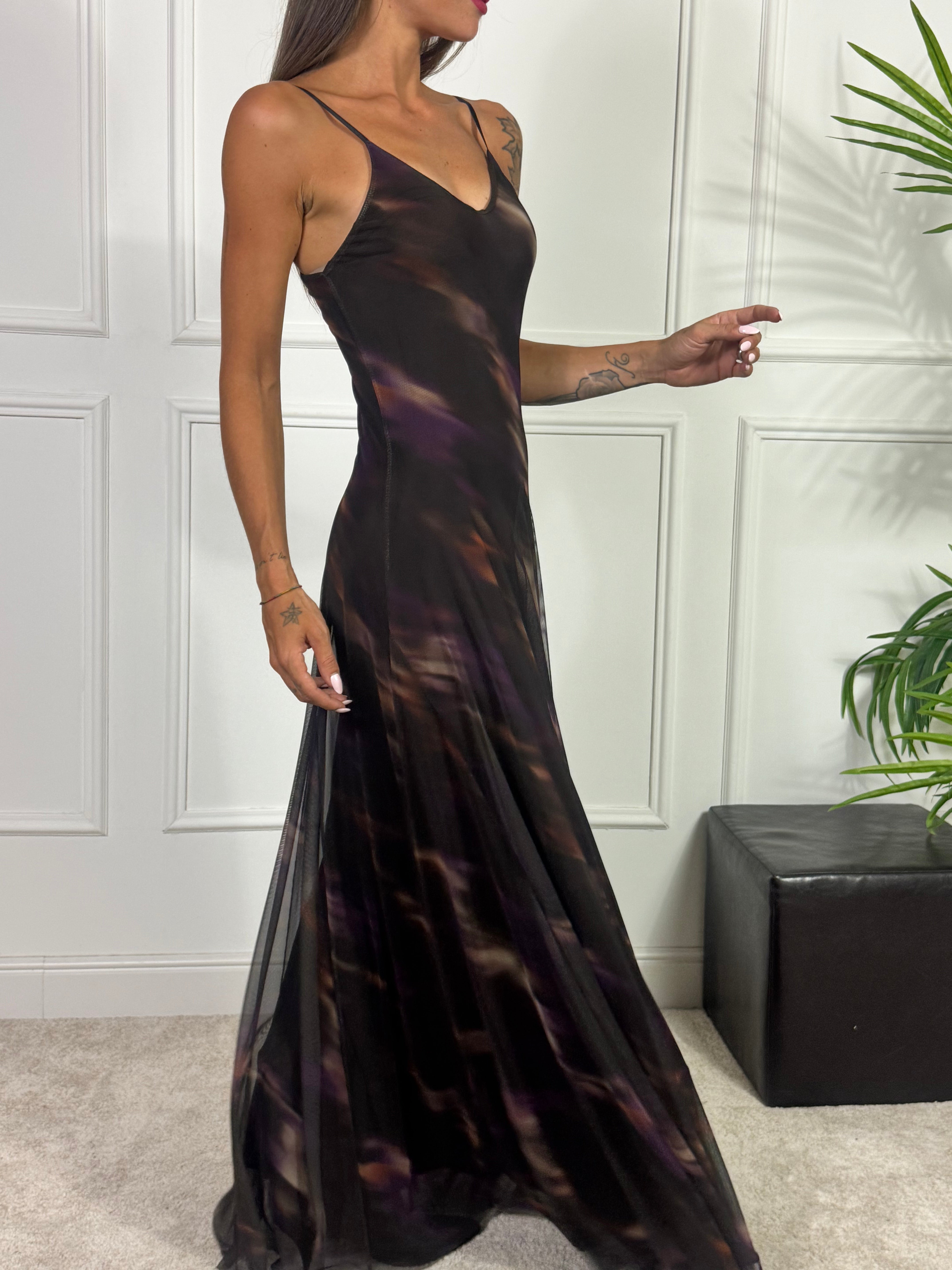 ABITO lungo in tulle Susy Mix TIE N DYE