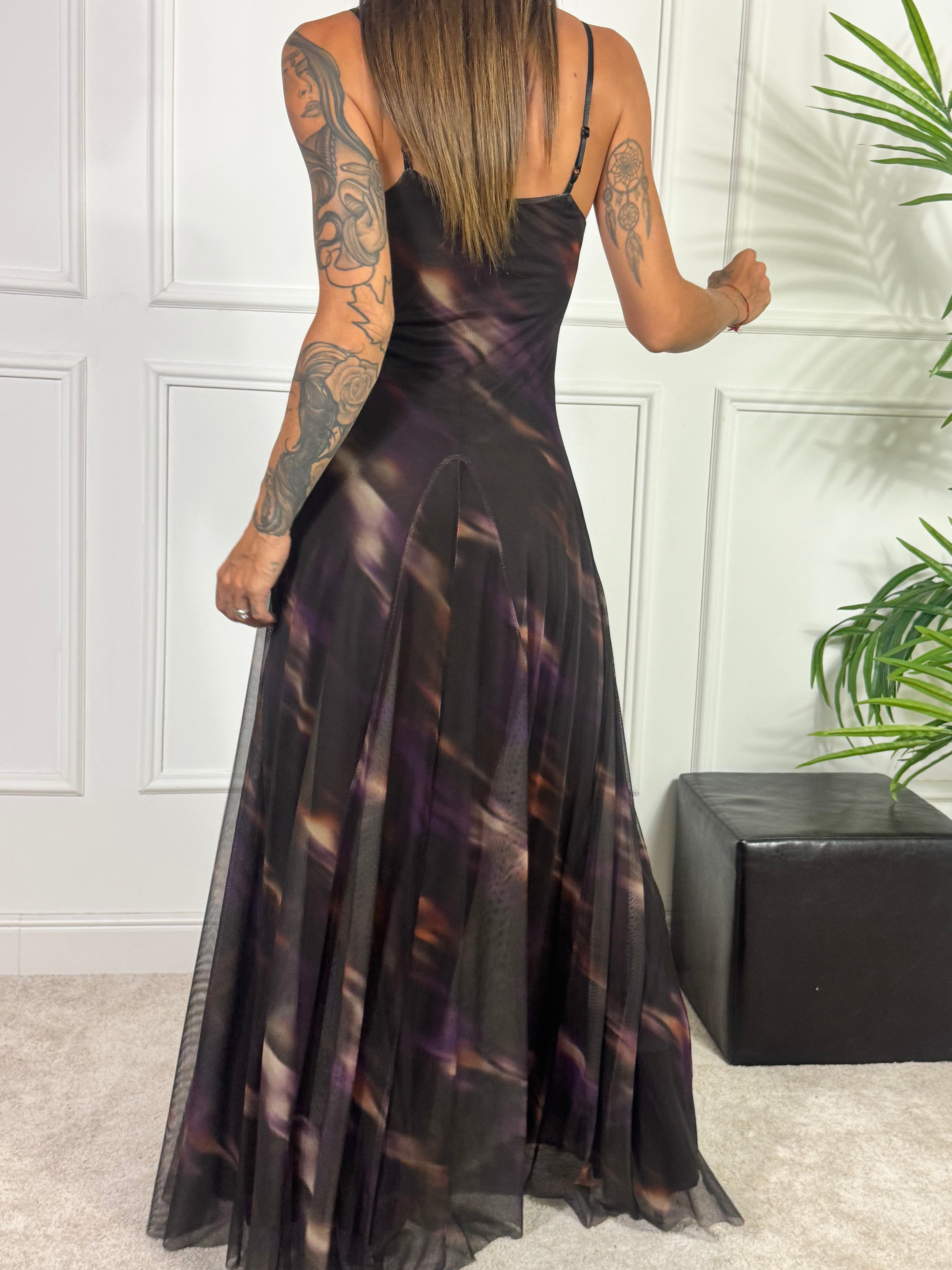 ABITO lungo in tulle Susy Mix TIE N DYE