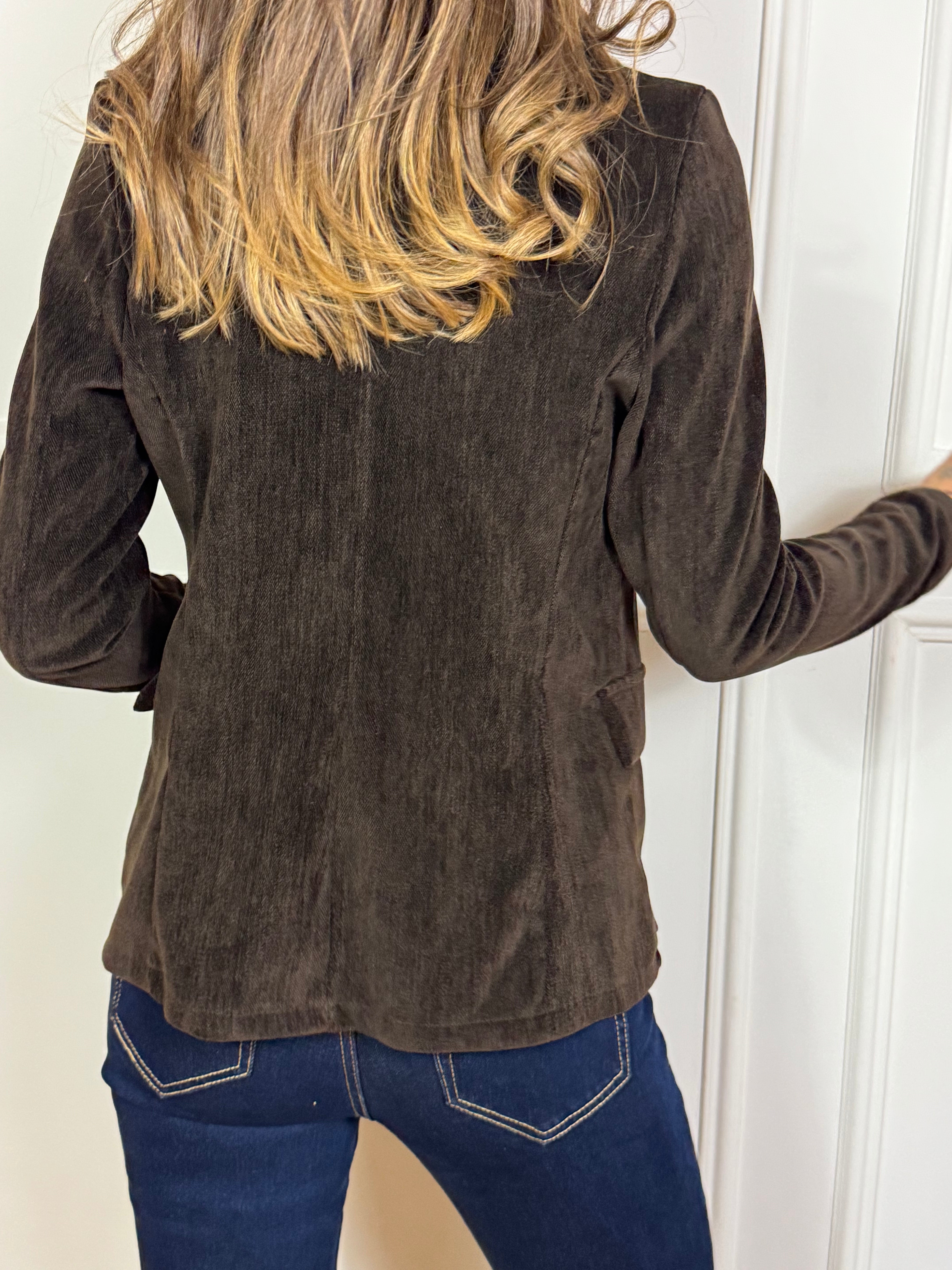 Giacca blazer monopetto Victoria ILMH in VELLUTO