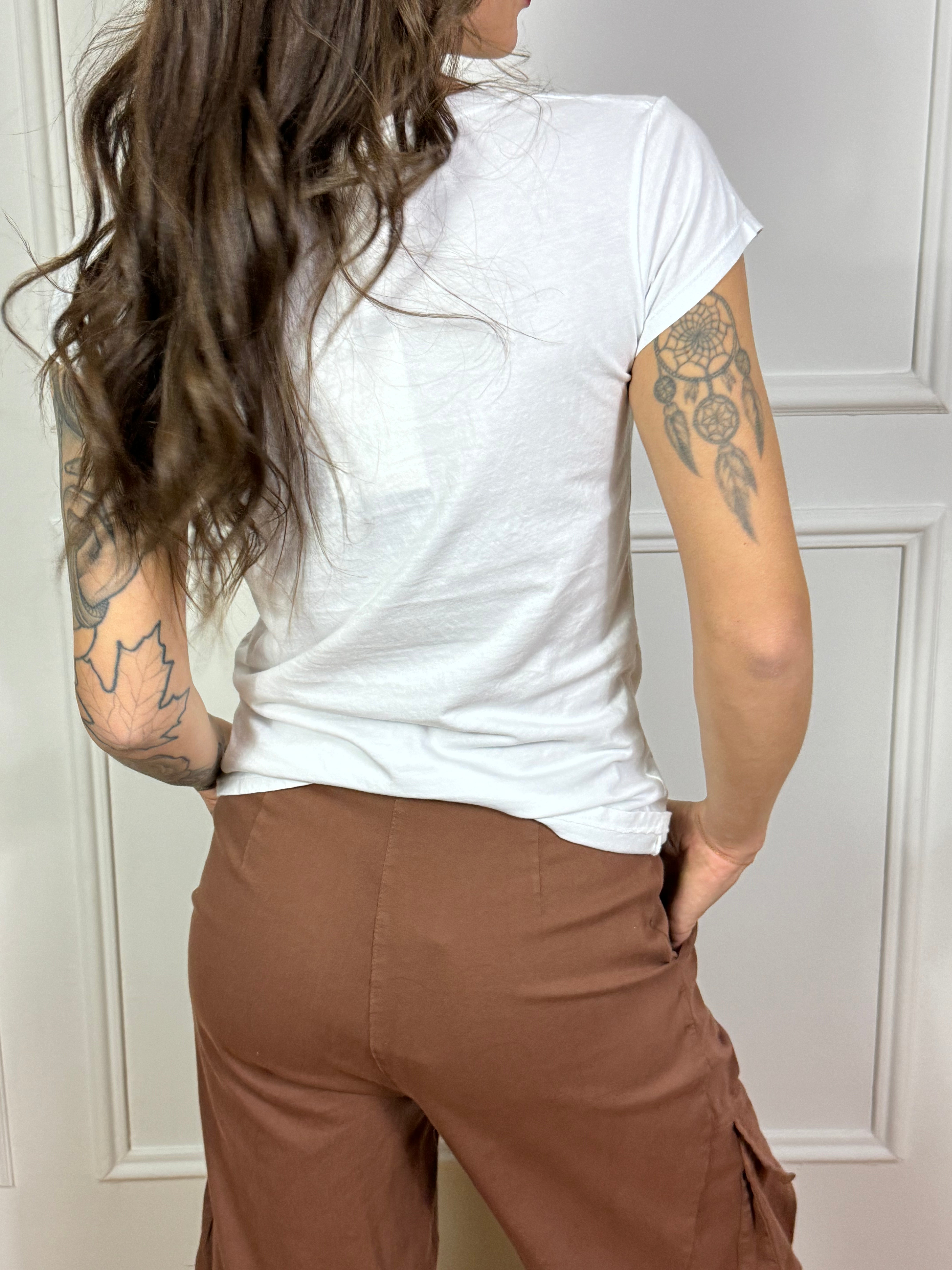 T-shirt in cotone tinta unita Susy Mix