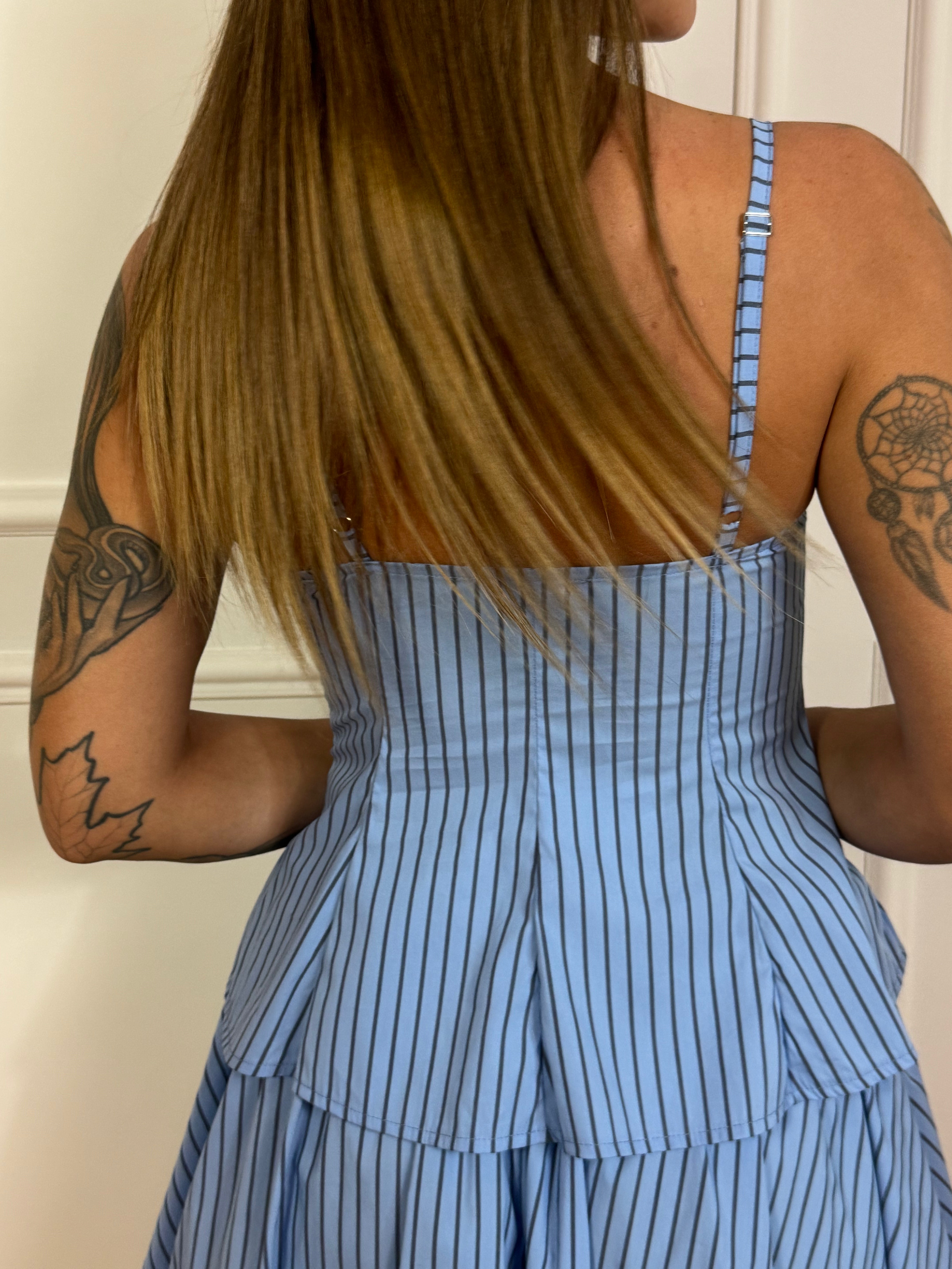 Top bustier Kontatto righe sottili