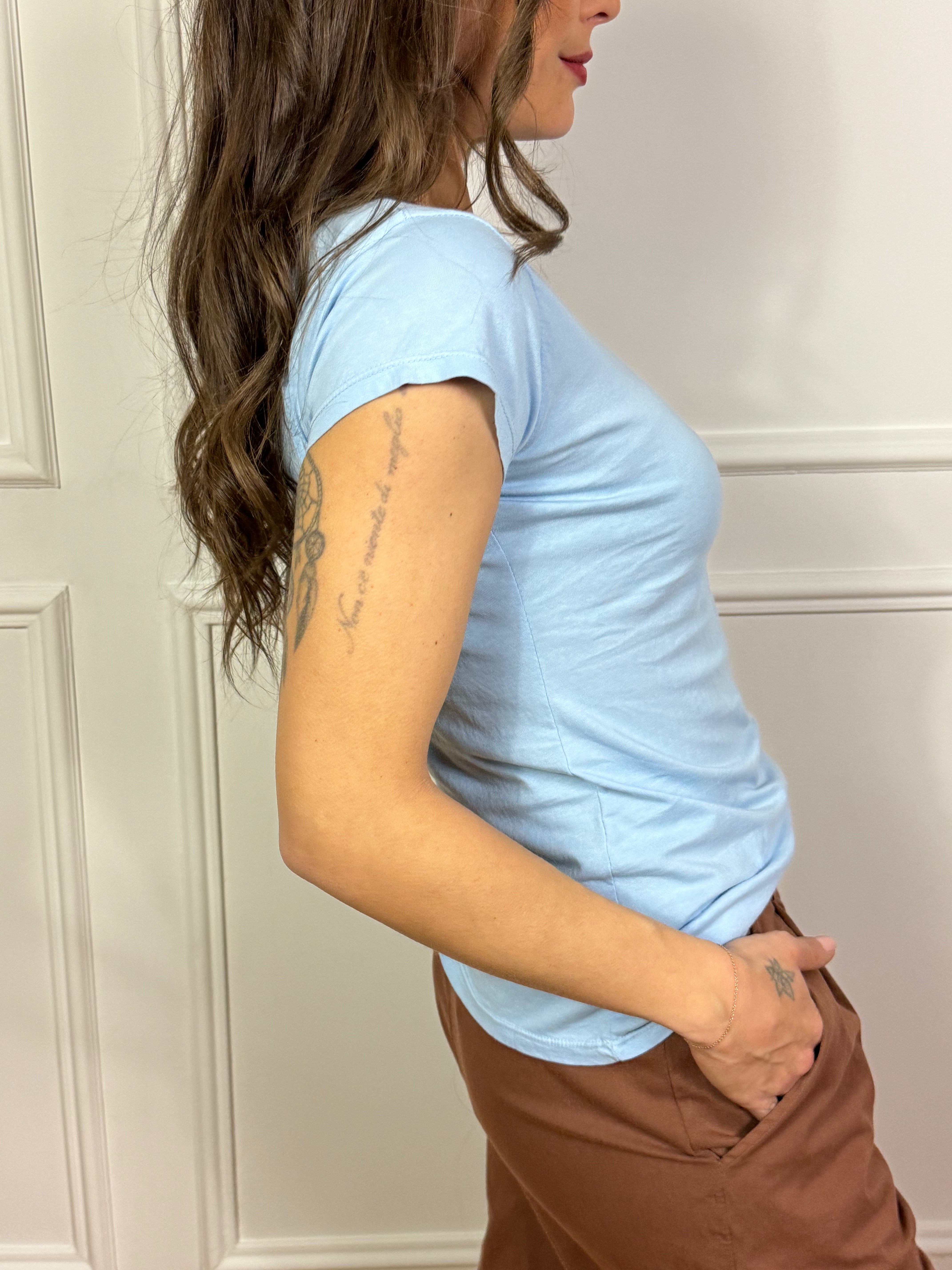 T-shirt in cotone tinta unita Susy Mix