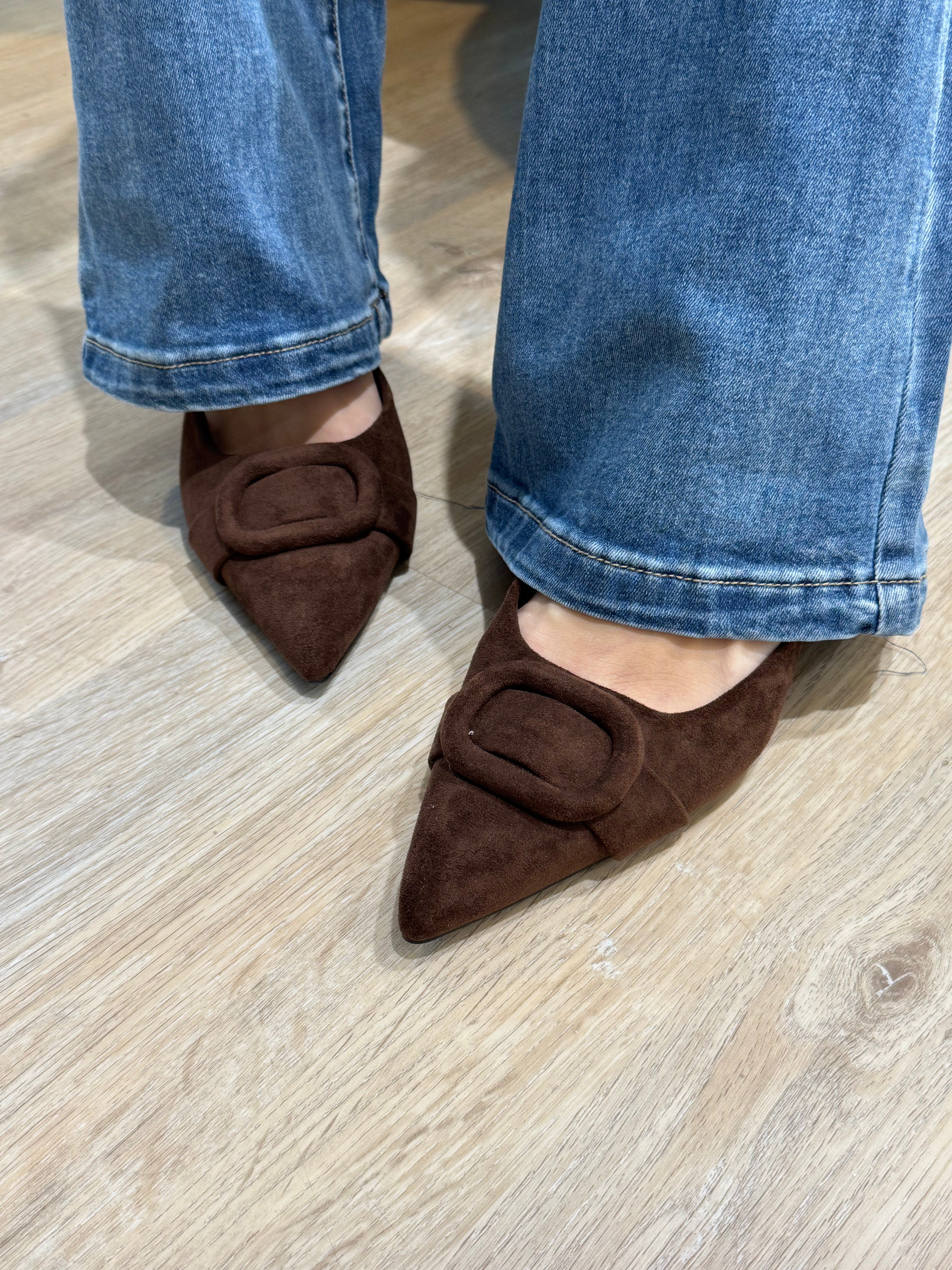 Scarpa SABOT in ecopelle effetto scamosciato