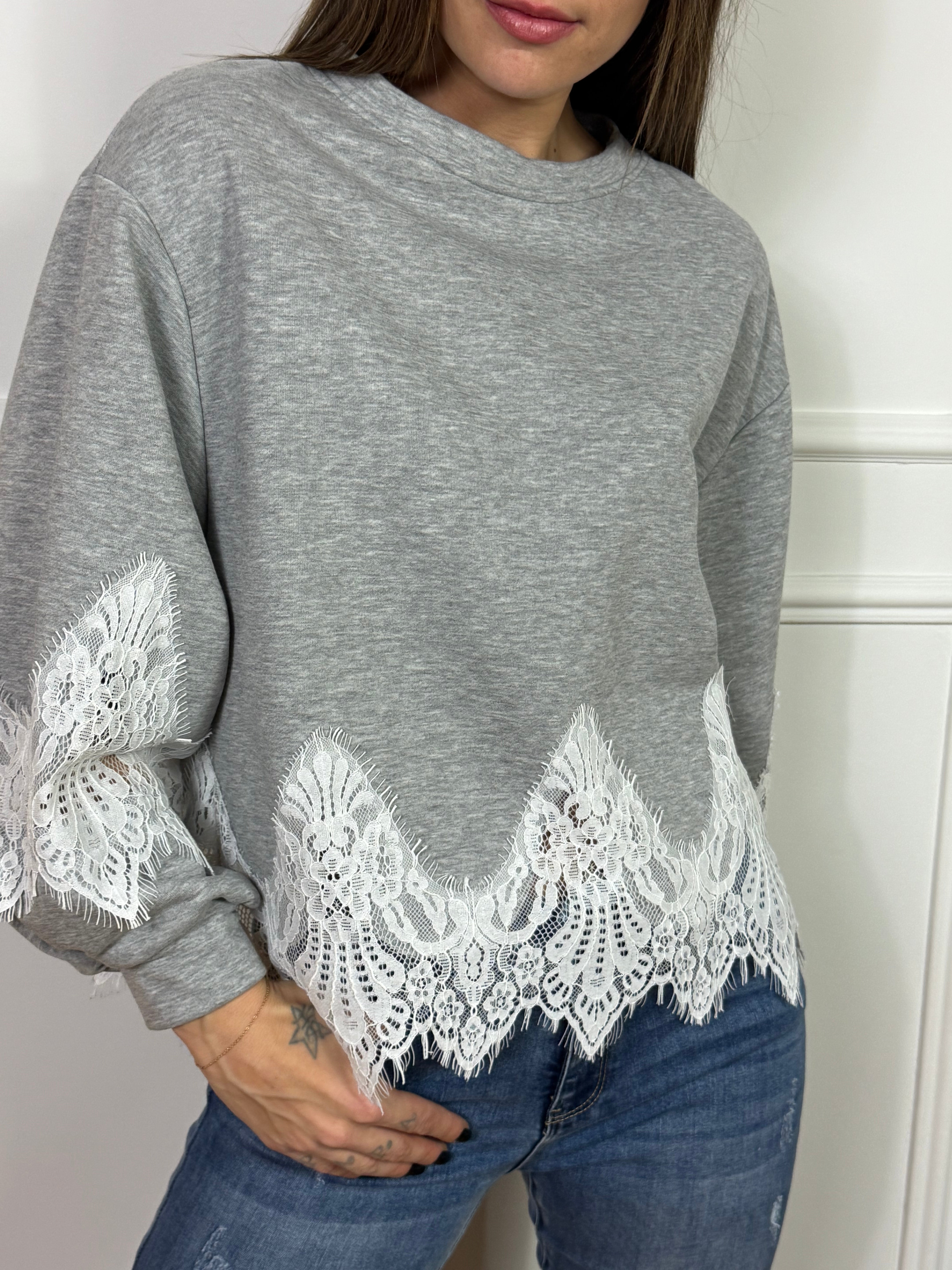 Felpa con pizzo VICTORIA ILMH
