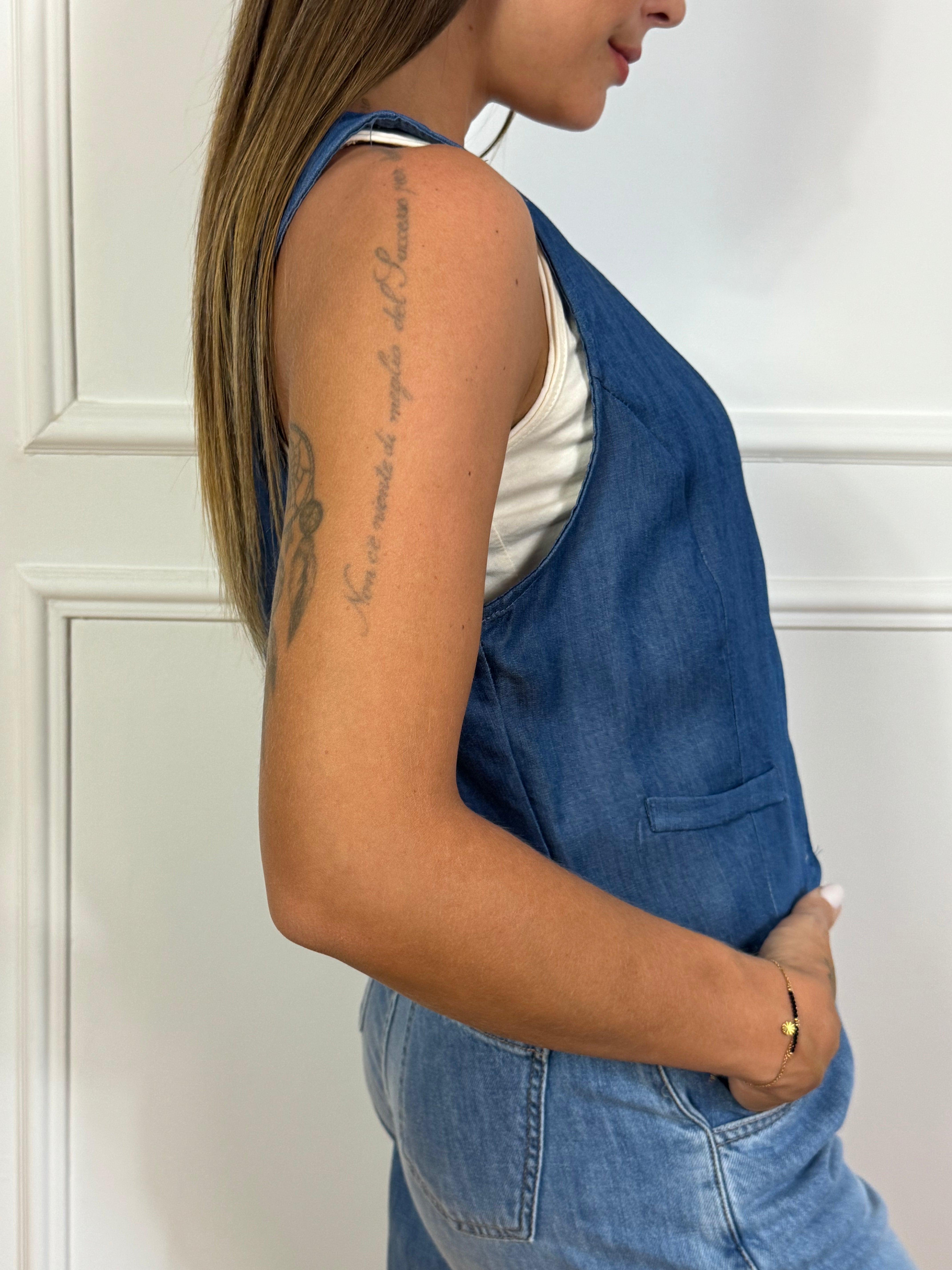 Gilet Kontatto CHAMBRAY denim blue