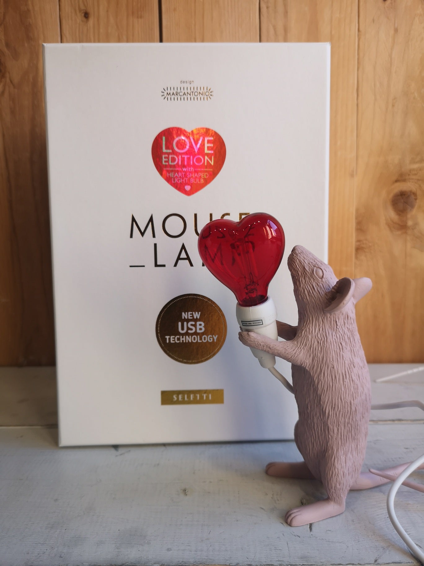Lampada MOUSE LAMP CUORE SELETTI