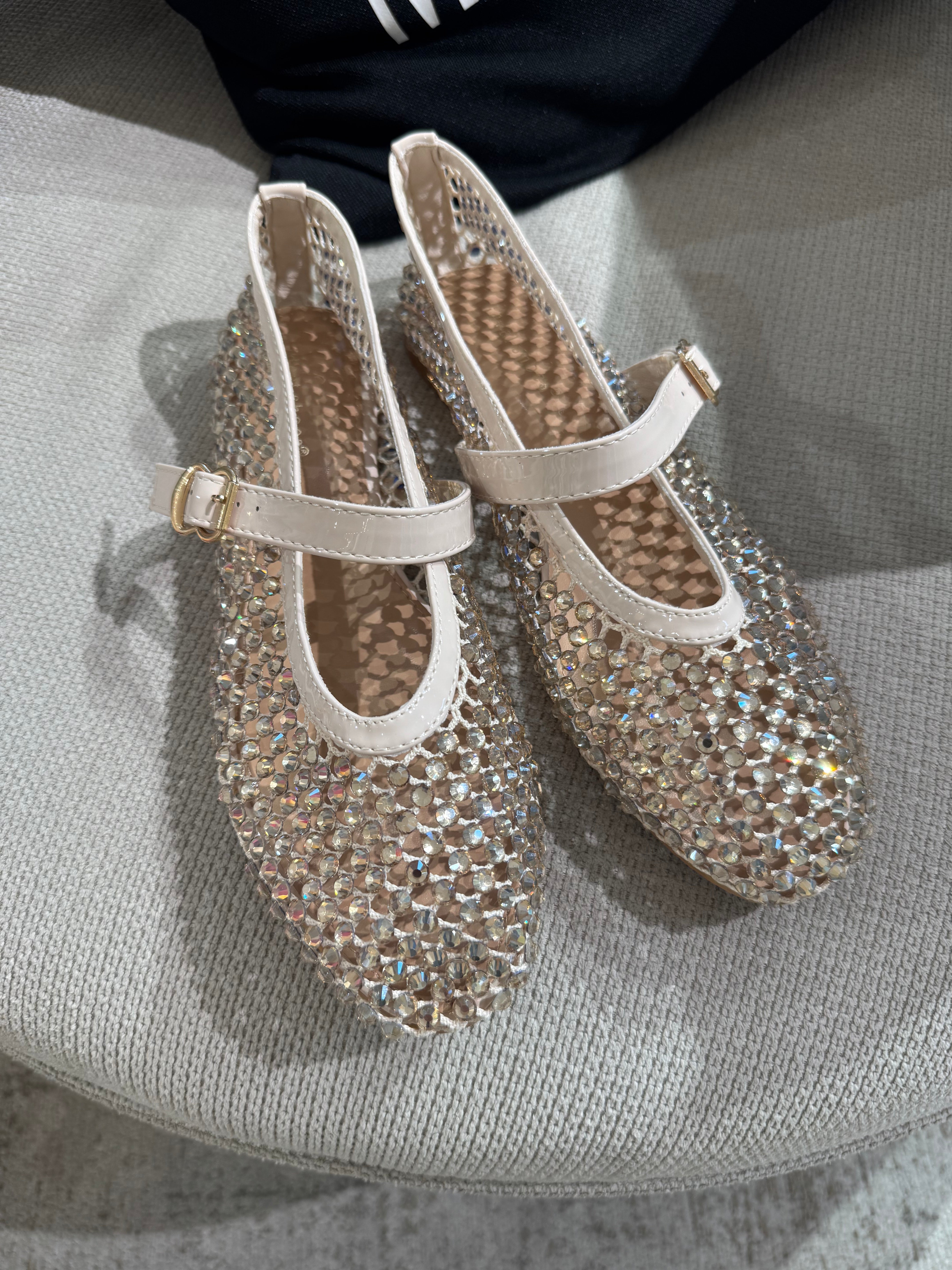 Scarpa BALLERINA TRAFORATA con ZIRCONI