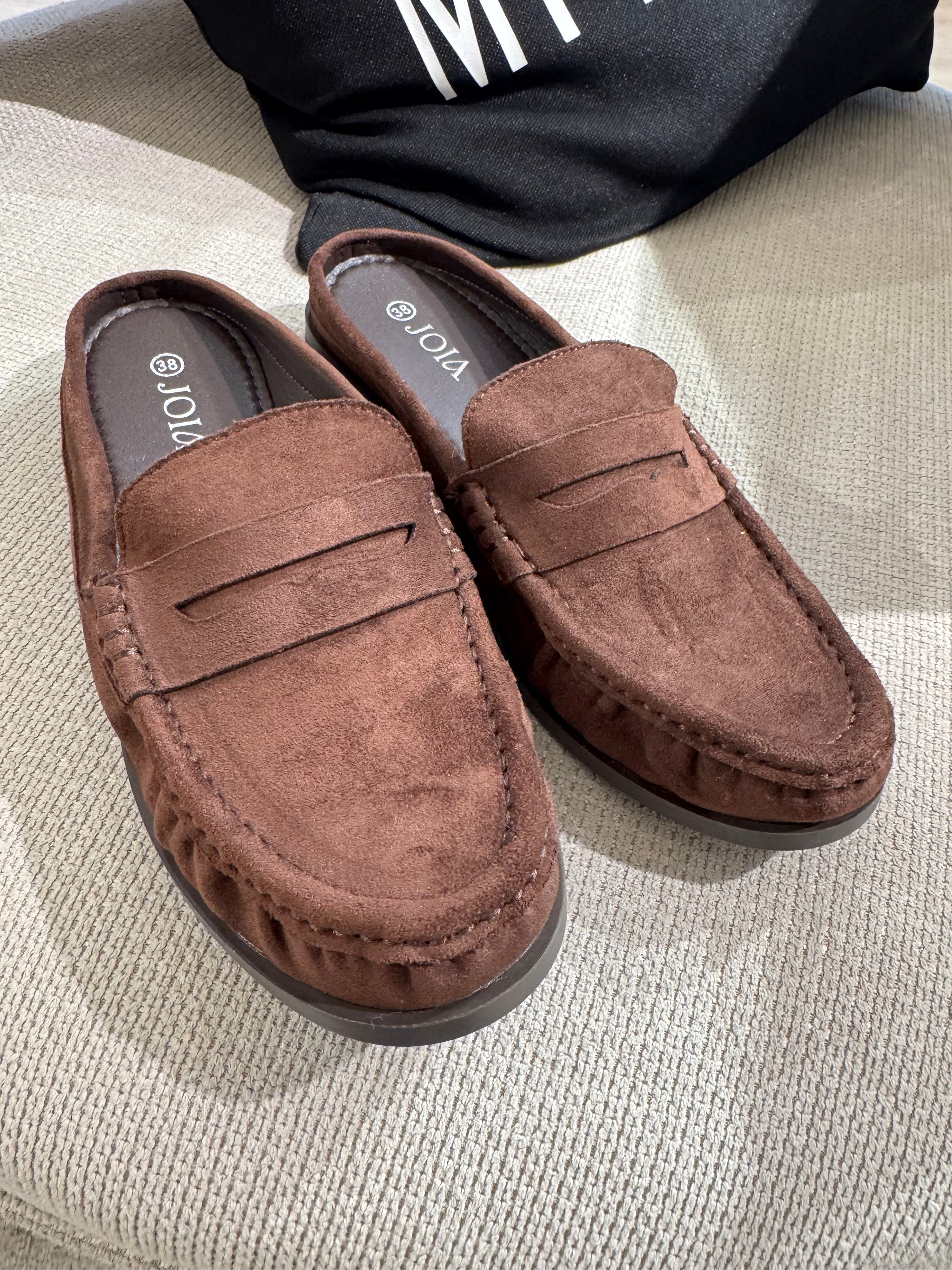 Mocassino sabot scamosciato