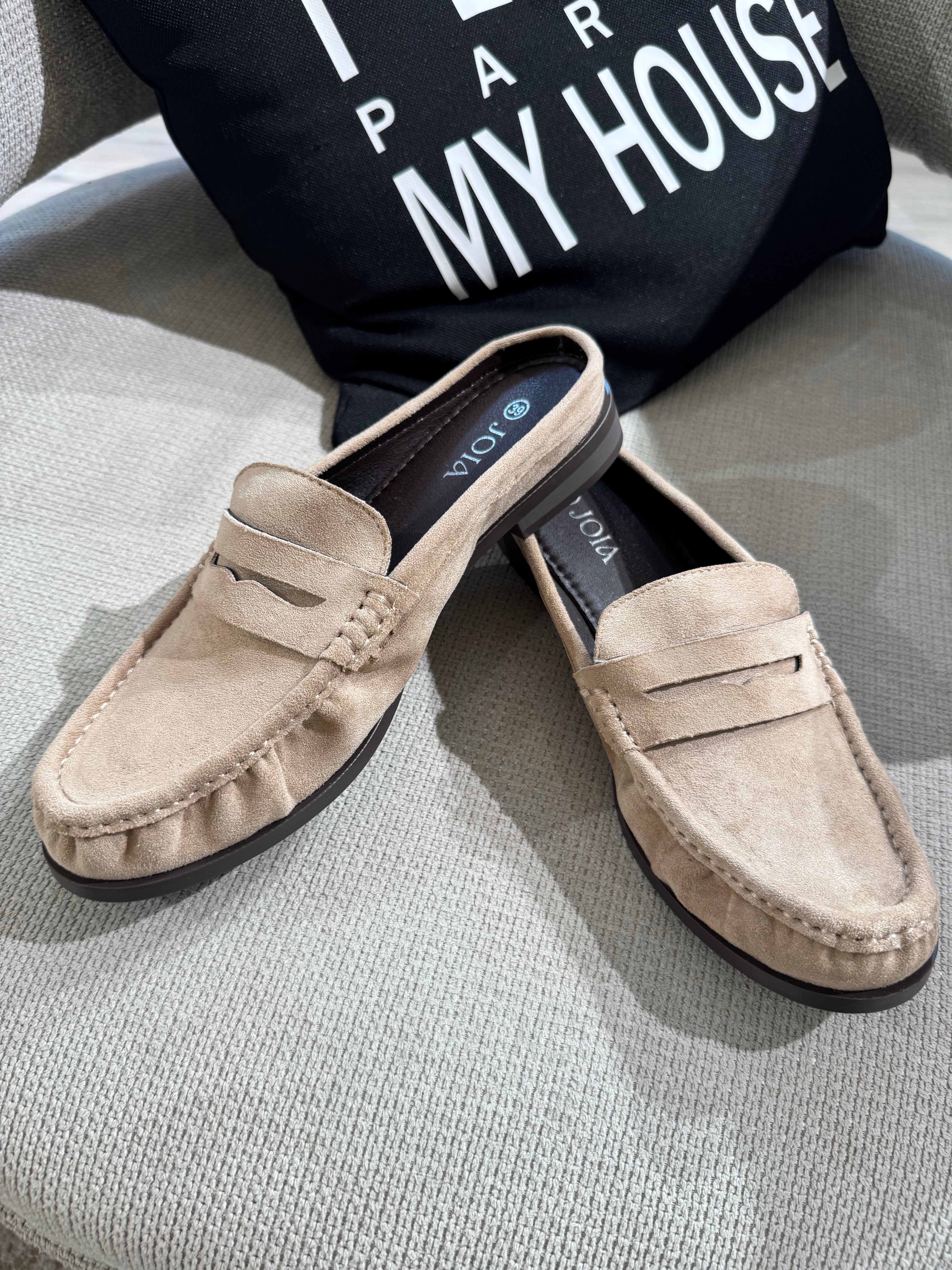 Mocassino sabot scamosciato