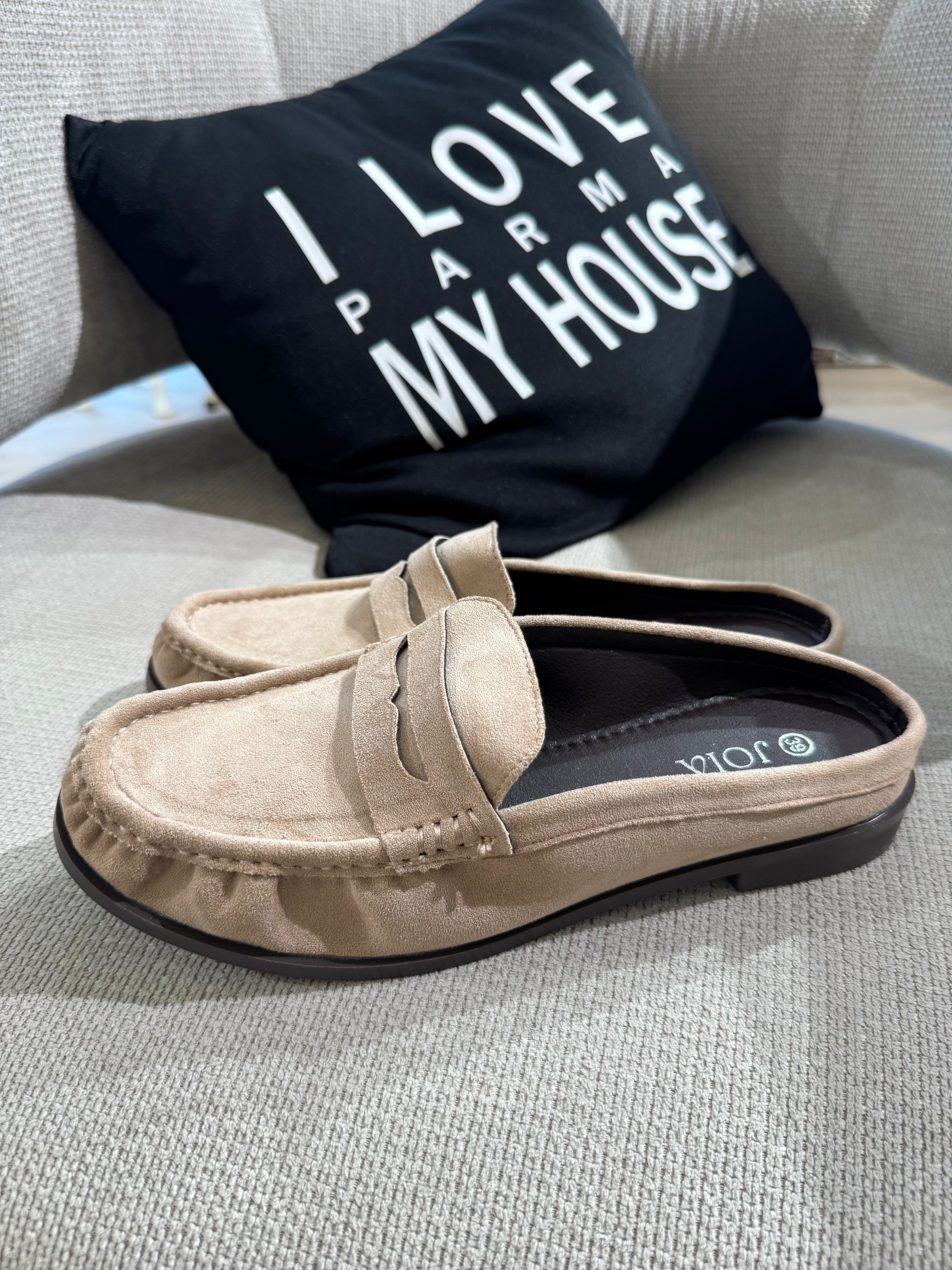 Mocassino sabot scamosciato