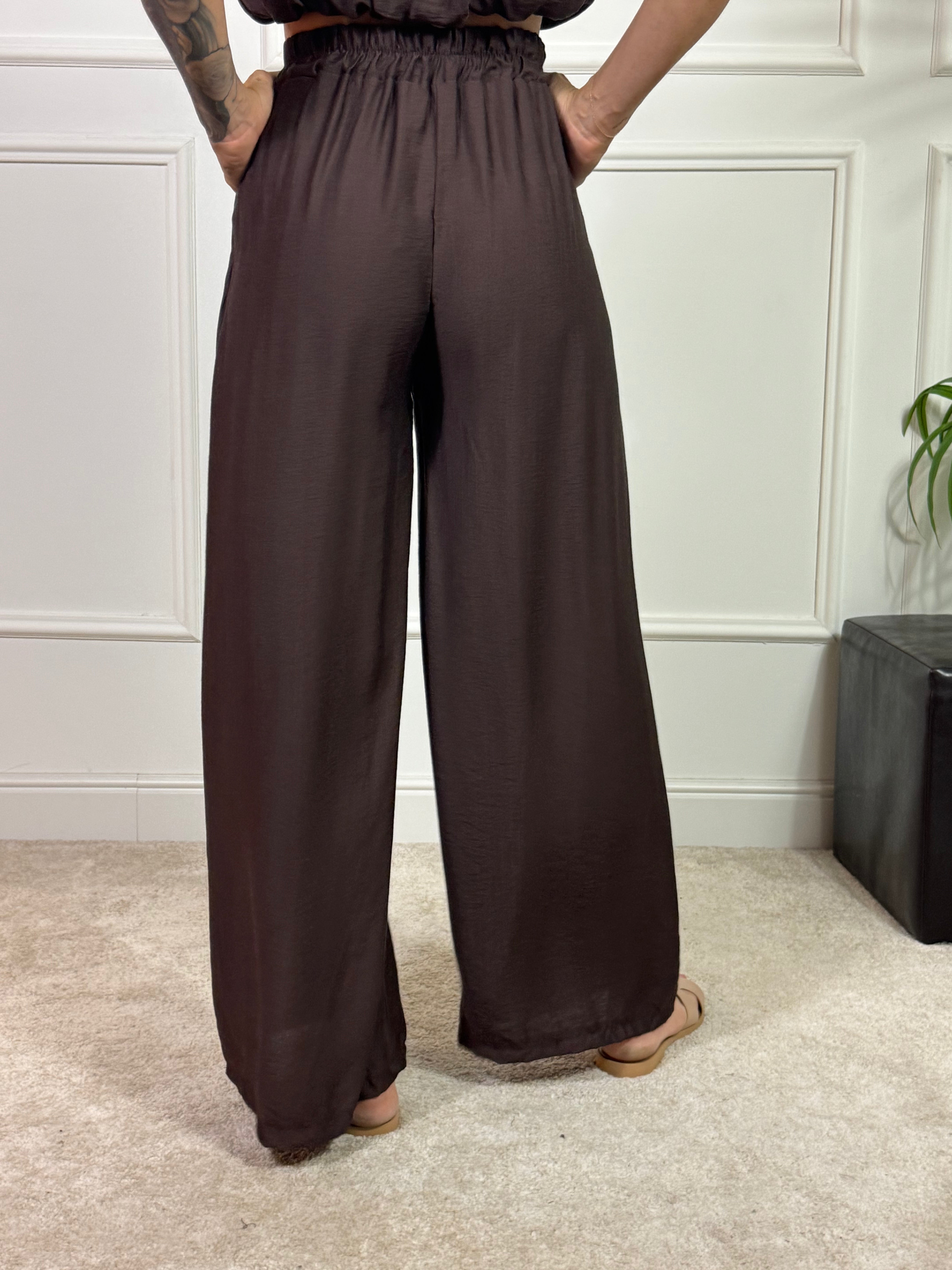 Completo Victoria ILMH TOP A FASCIA + PANTALONE PALAZZO