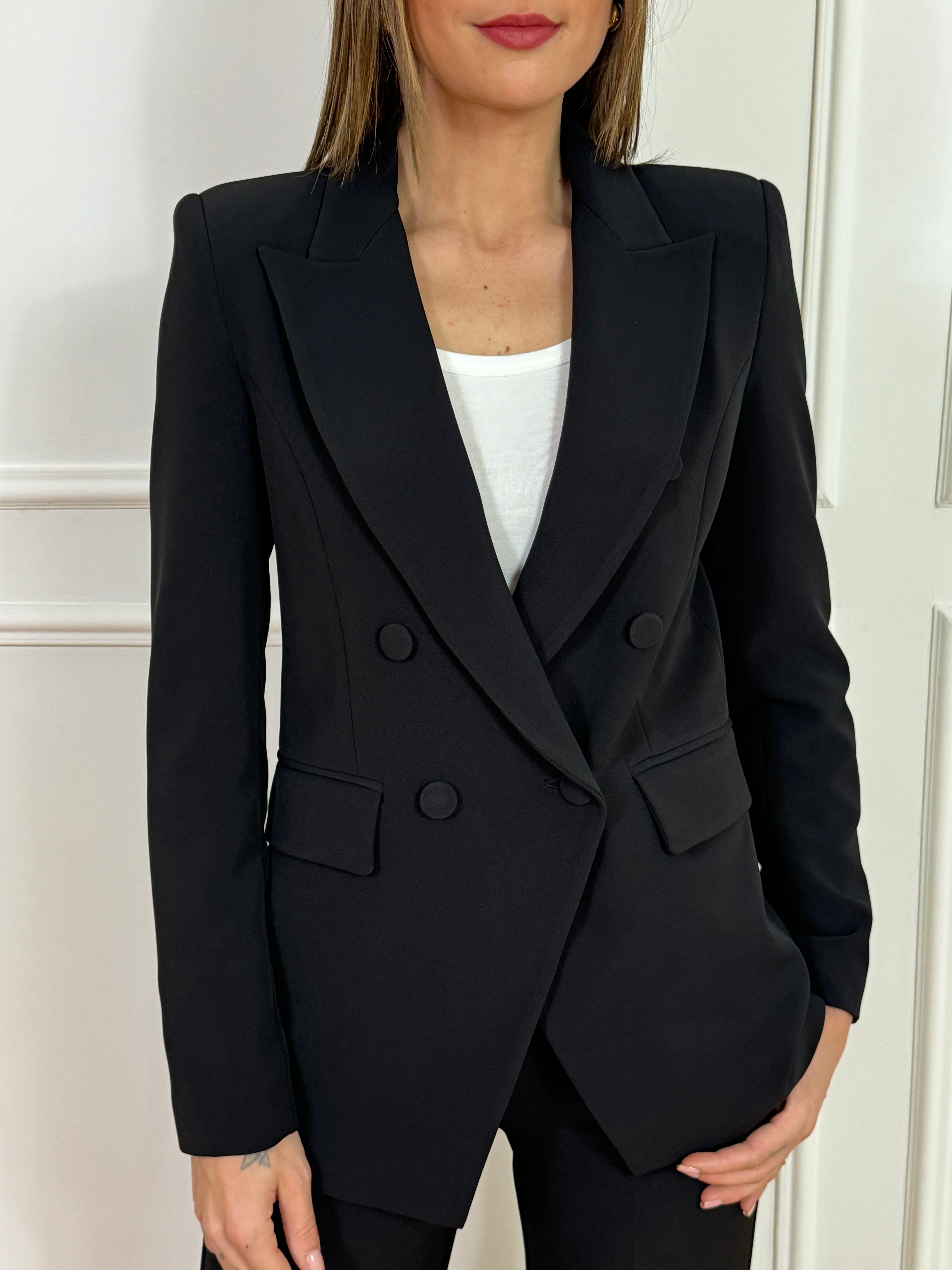 Completo tailleur Kontatto GIACCA DOPPIOPETTO + PANTALONE AMPIO FLARED