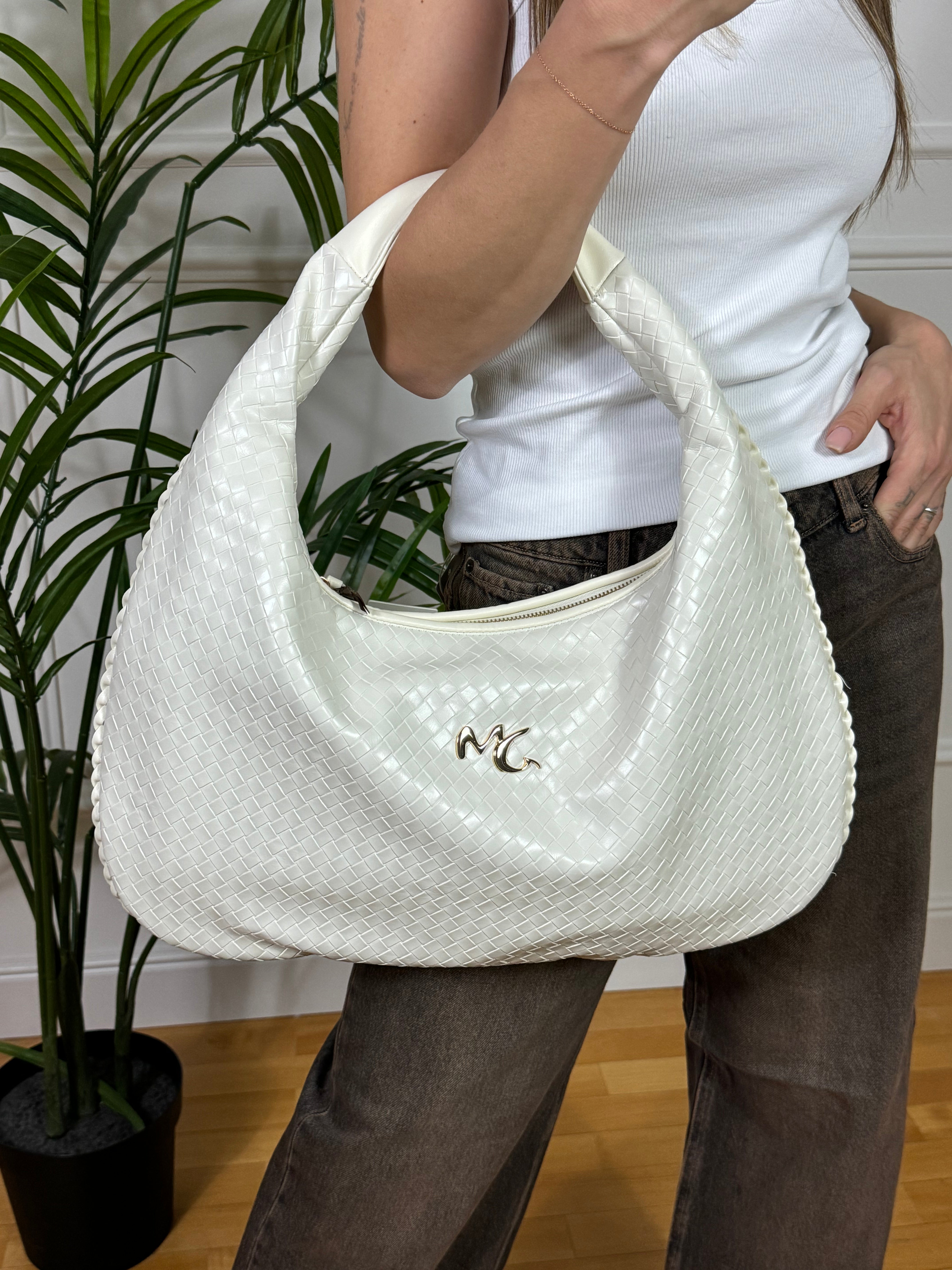 Borsa Manila Grace HOBO BAG - TEXTURE INTRECCIATA