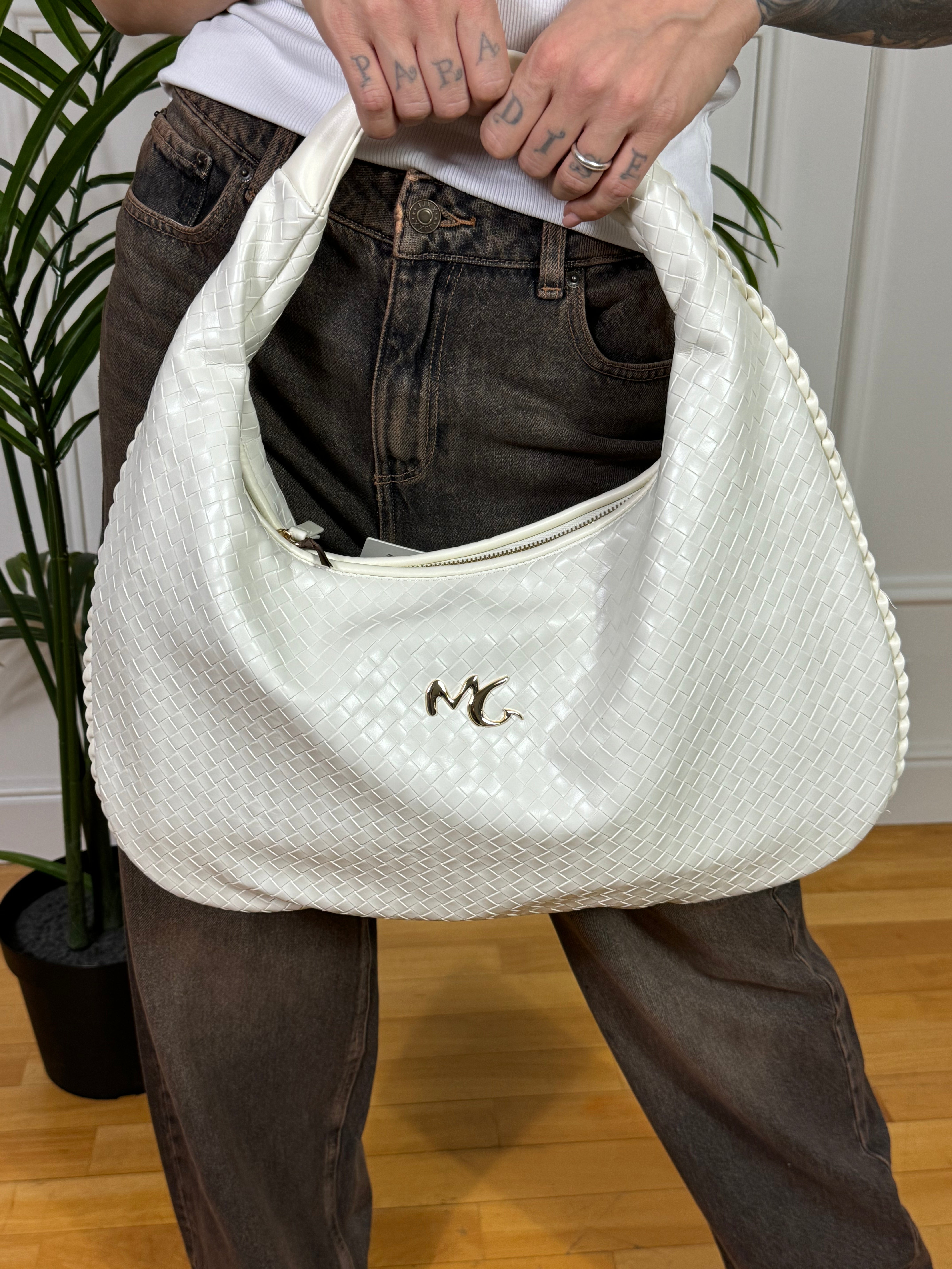 Borsa Manila Grace HOBO BAG - TEXTURE INTRECCIATA
