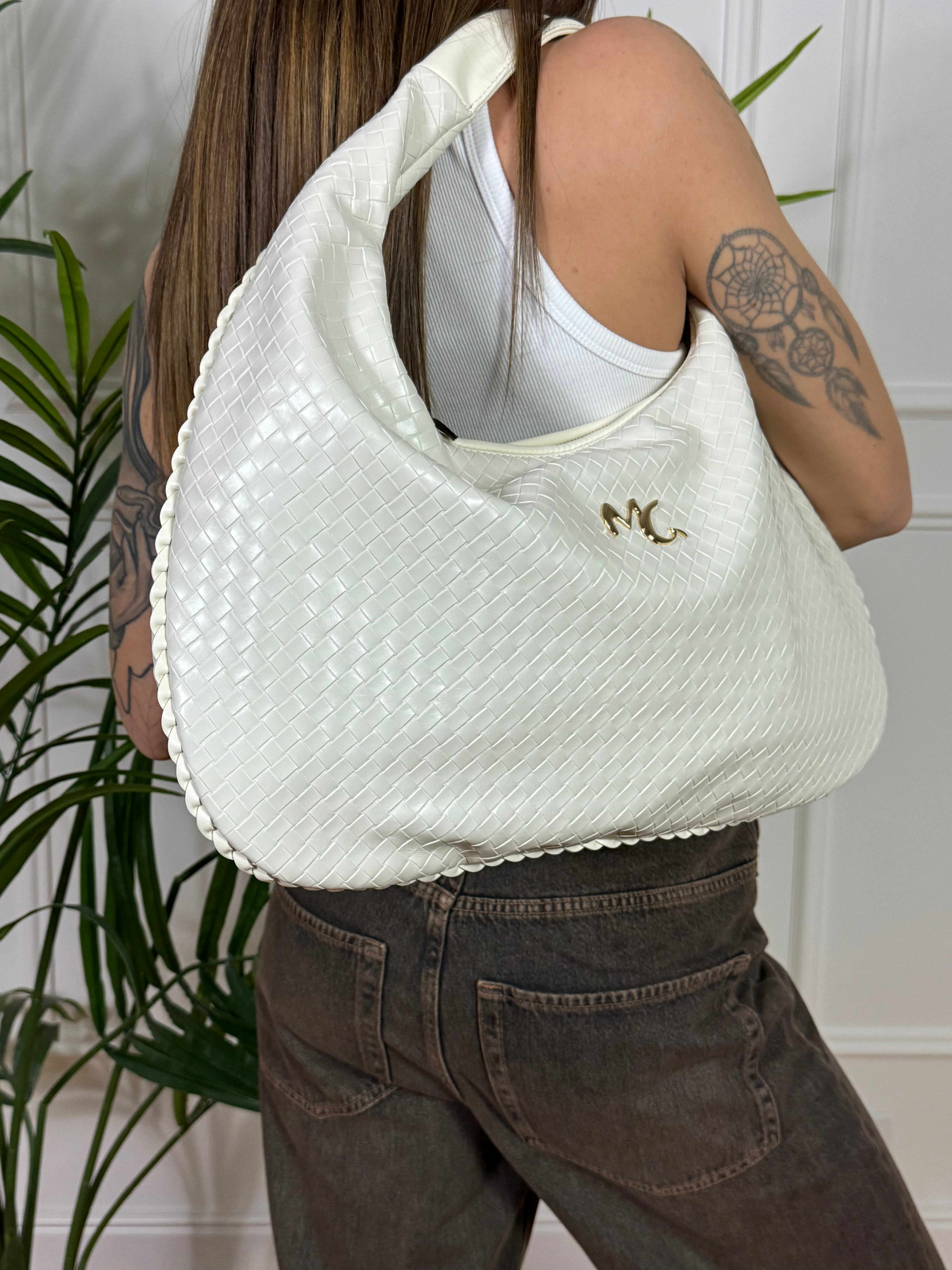 Borsa Manila Grace HOBO BAG - TEXTURE INTRECCIATA