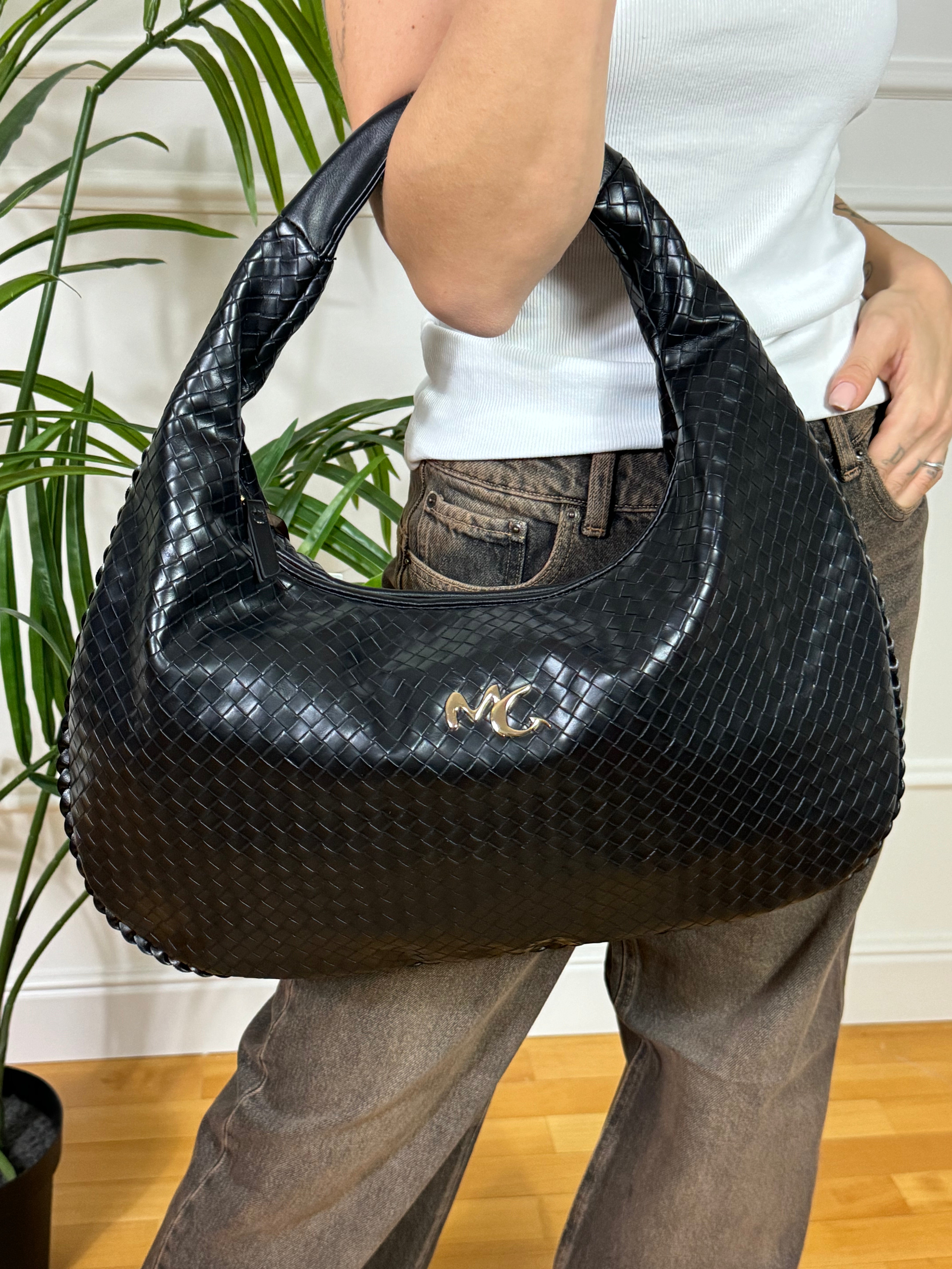 Borsa Manila Grace HOBO BAG - TEXTURE INTRECCIATA