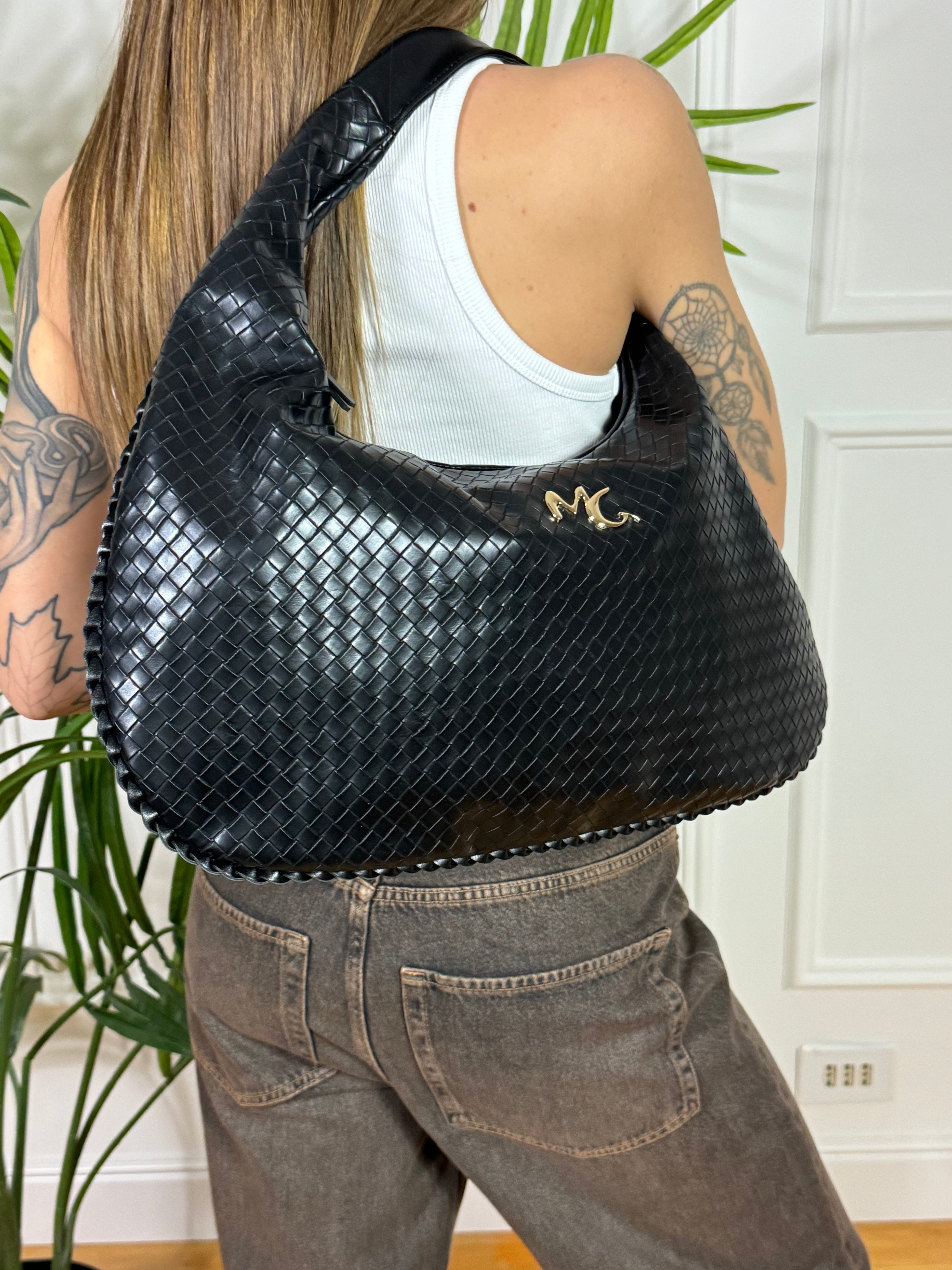 Borsa Manila Grace HOBO BAG - TEXTURE INTRECCIATA