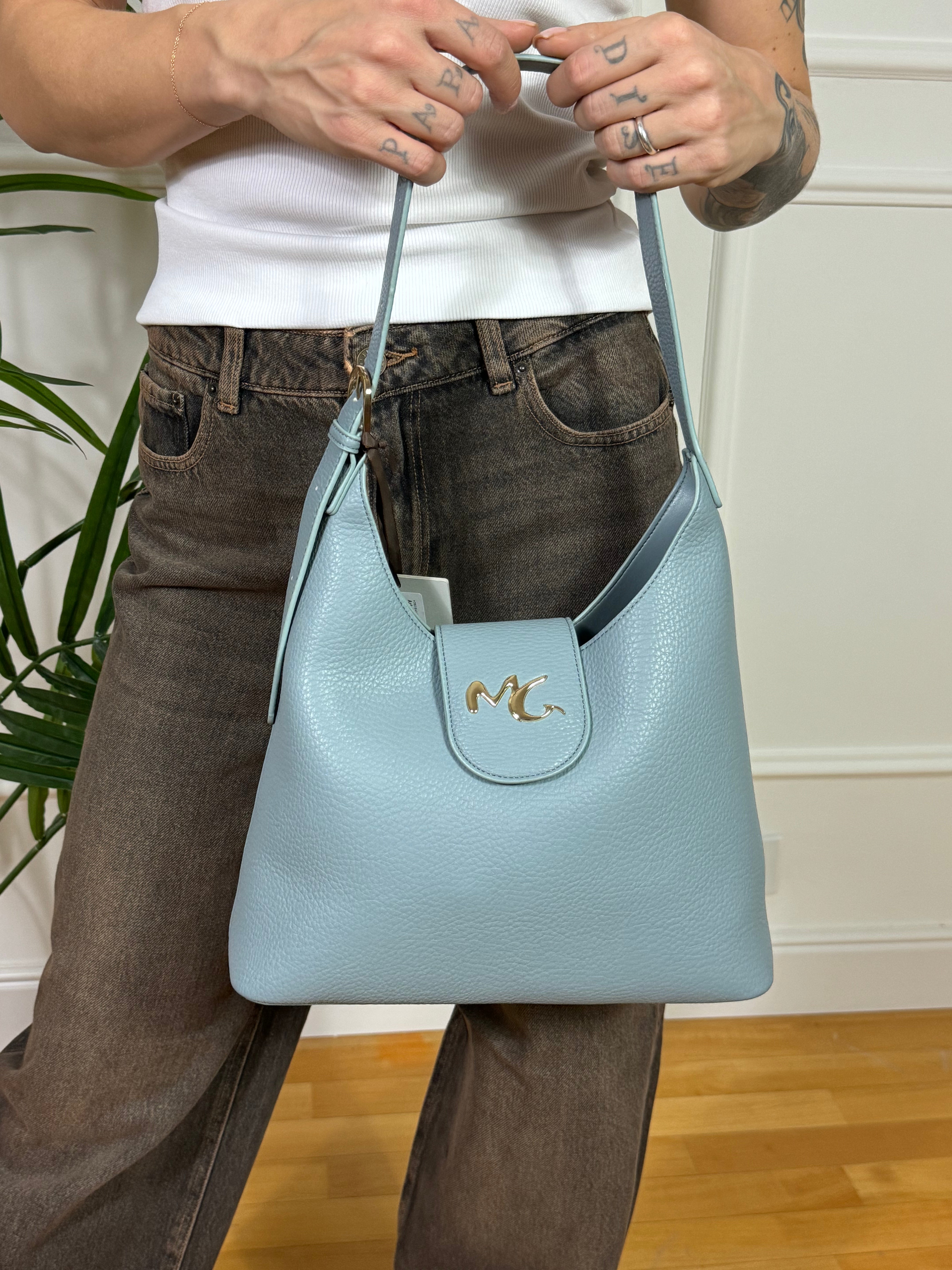 Borsa Manila Grace HOBO PICCOLA - CHIUSURA A CLIP CON PATTA