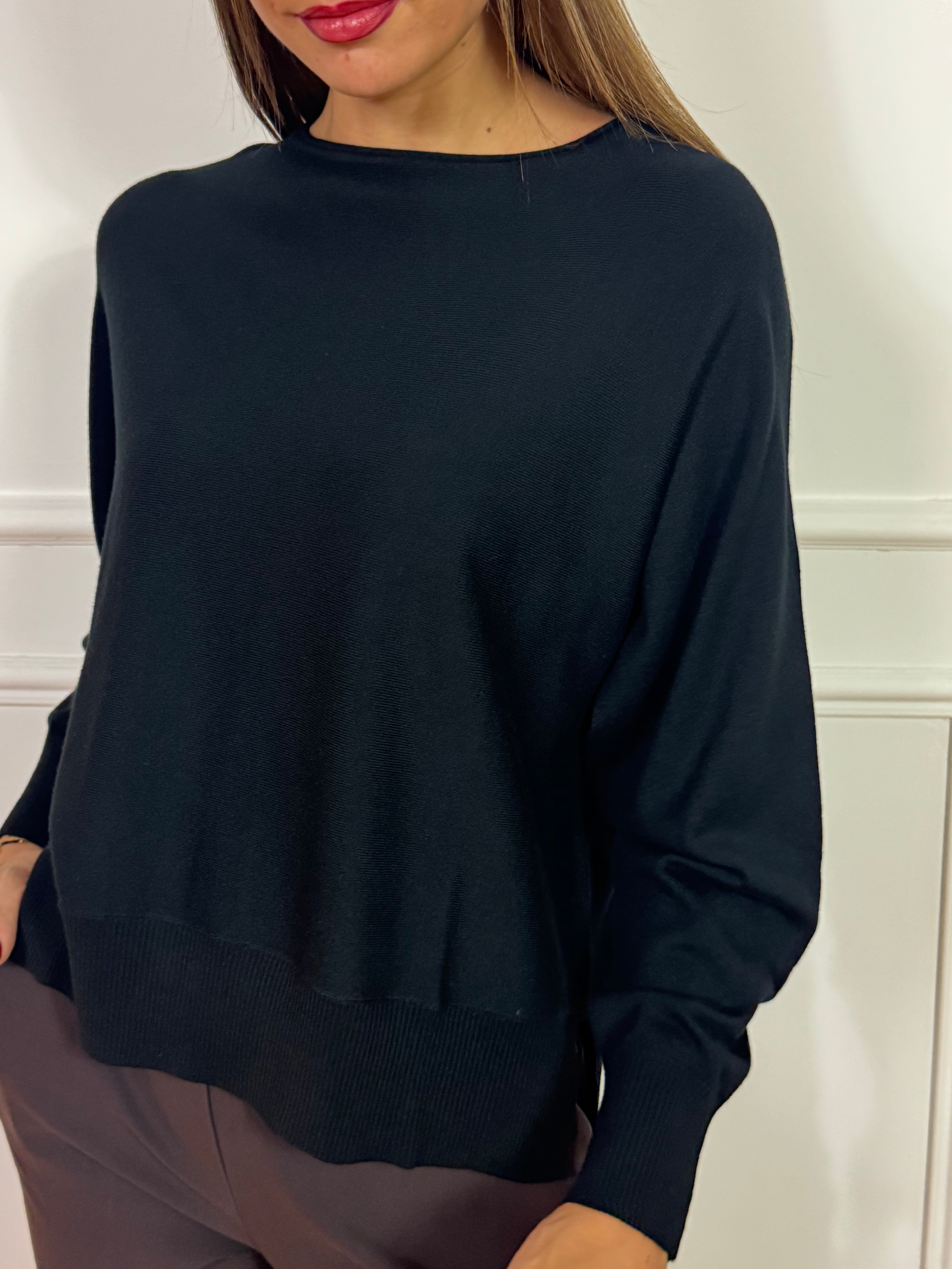 Maglia RAGNO comoda scollo a BARCHETTA