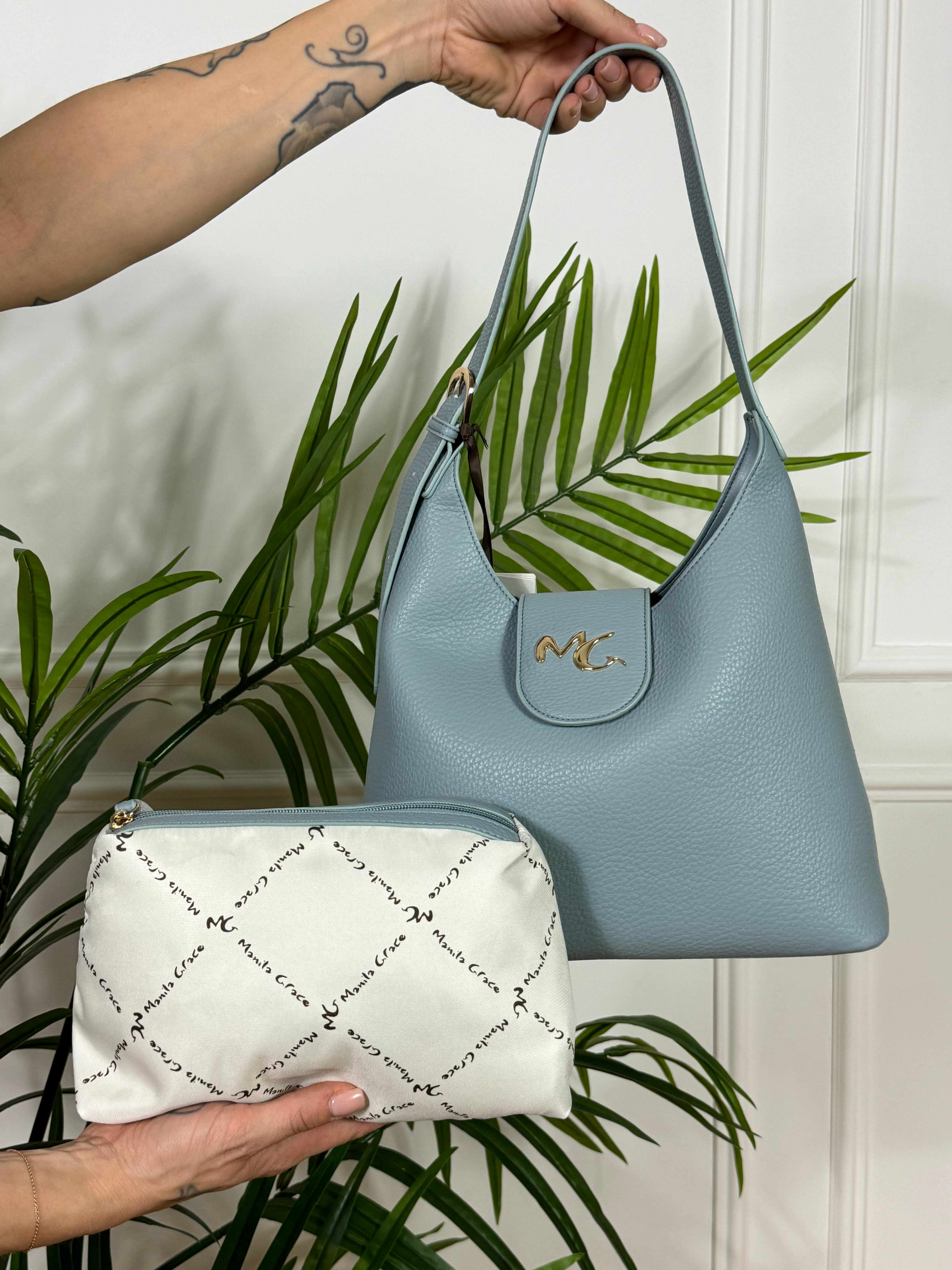 Borsa Manila Grace HOBO PICCOLA - CHIUSURA A CLIP CON PATTA