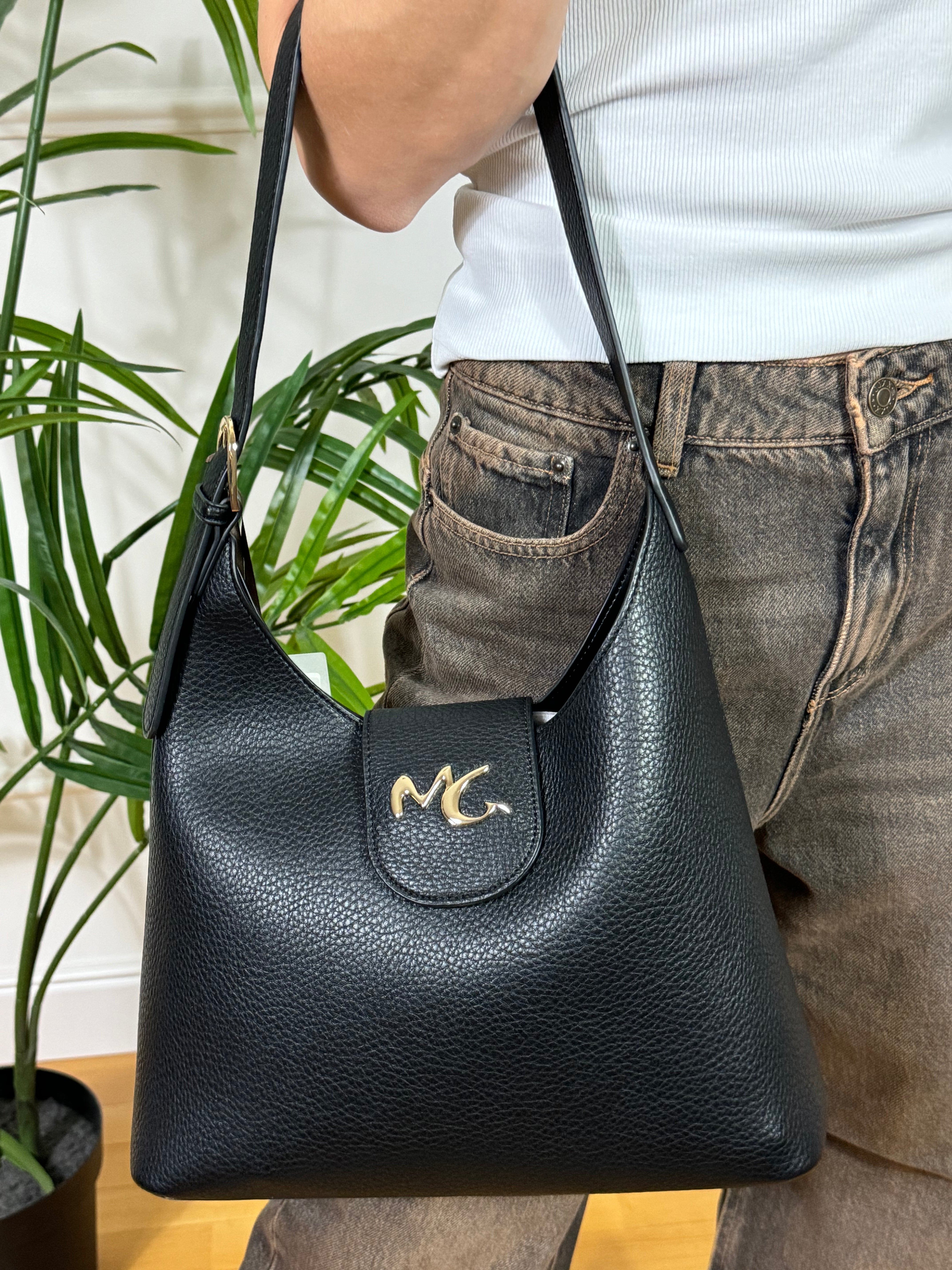 Borsa Manila Grace HOBO PICCOLA - CHIUSURA A CLIP CON PATTA