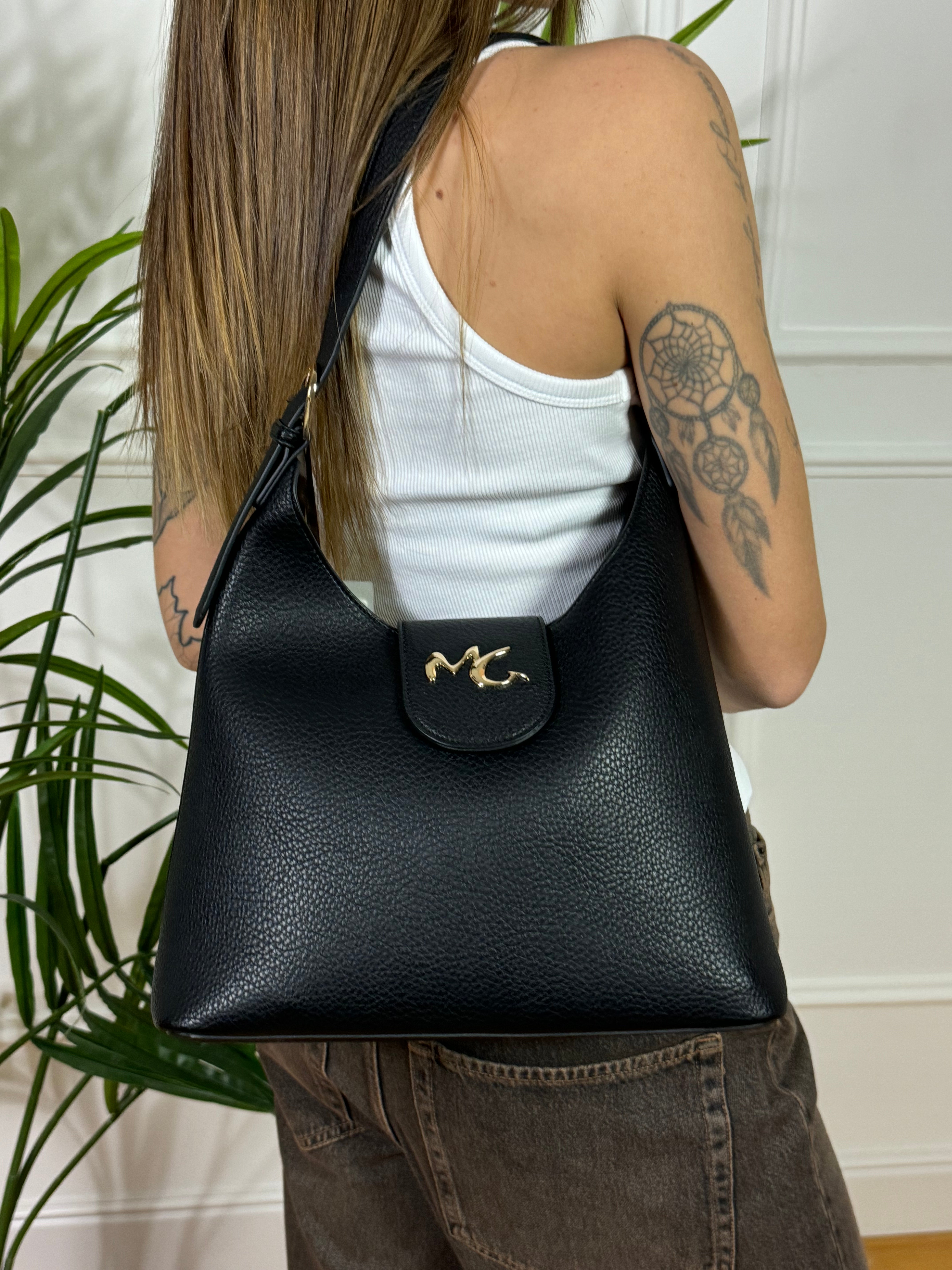 Borsa Manila Grace HOBO PICCOLA - CHIUSURA A CLIP CON PATTA