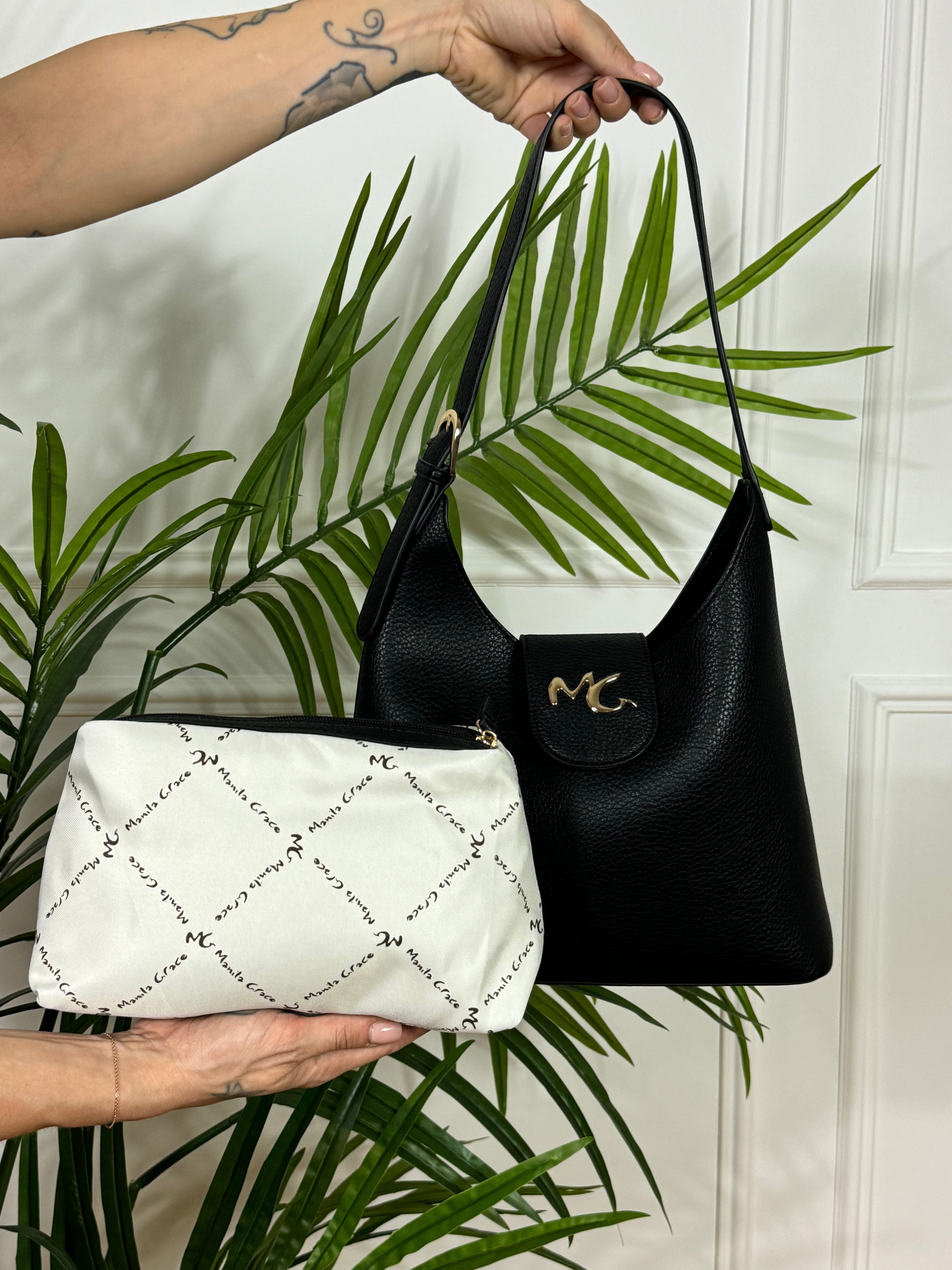Borsa Manila Grace HOBO PICCOLA - CHIUSURA A CLIP CON PATTA