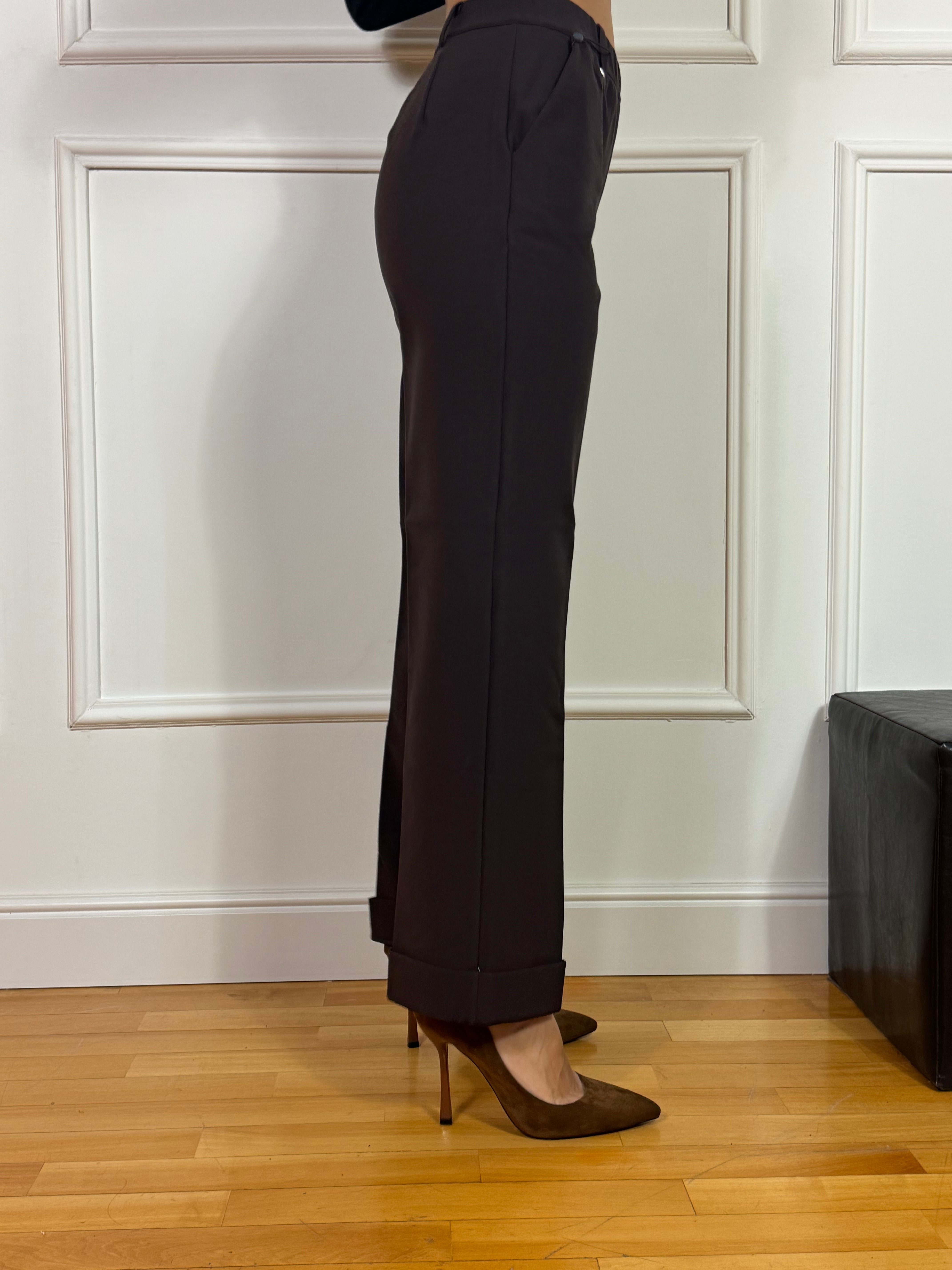 Pantalone WIDE with pockets Ragno TINTA UNITA - GAMBA DRITTA