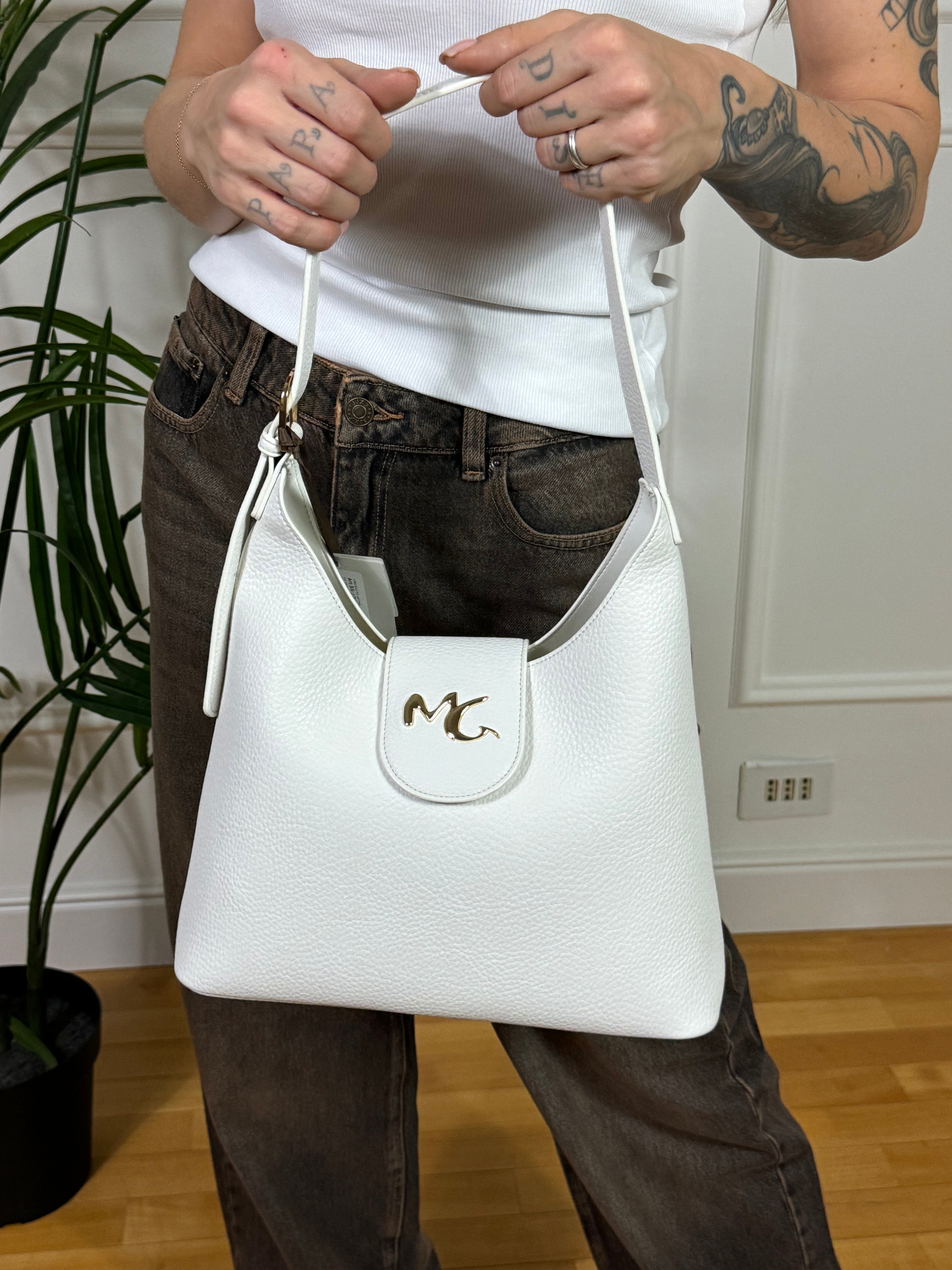 Borsa Manila Grace HOBO PICCOLA - CHIUSURA A CLIP CON PATTA