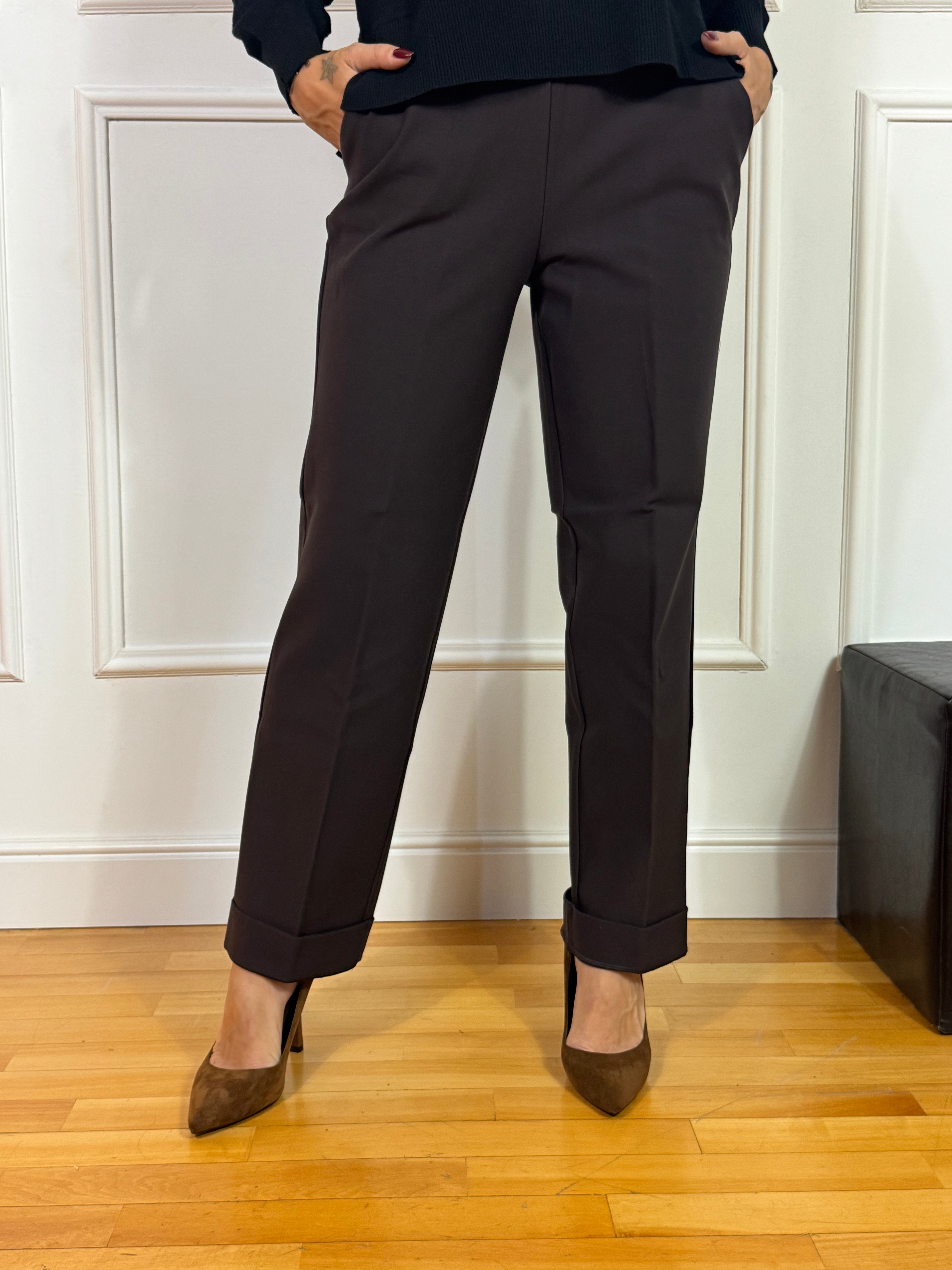 Pantalone WIDE with pockets Ragno TINTA UNITA - GAMBA DRITTA