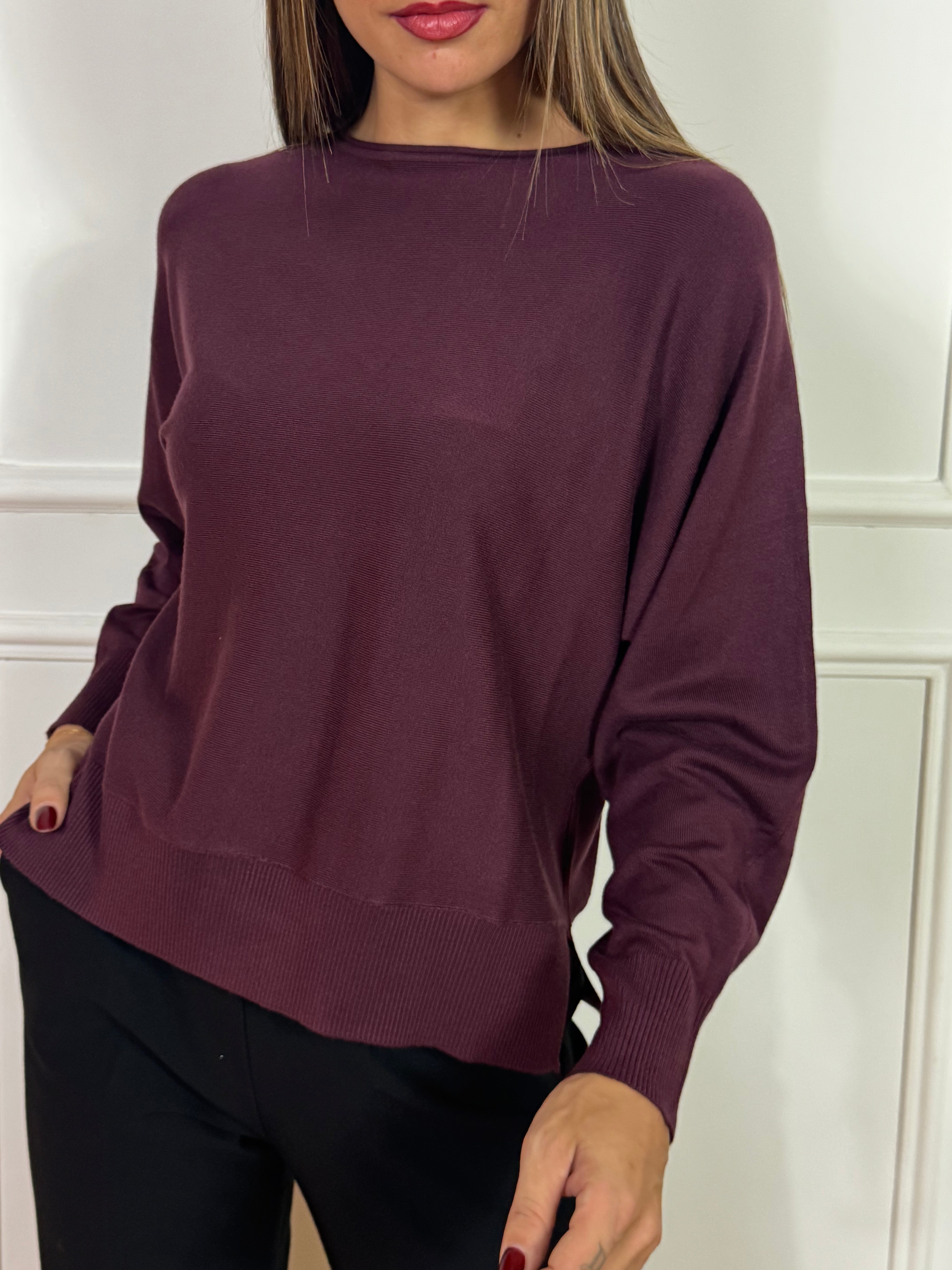 Maglia RAGNO comoda scollo a BARCHETTA