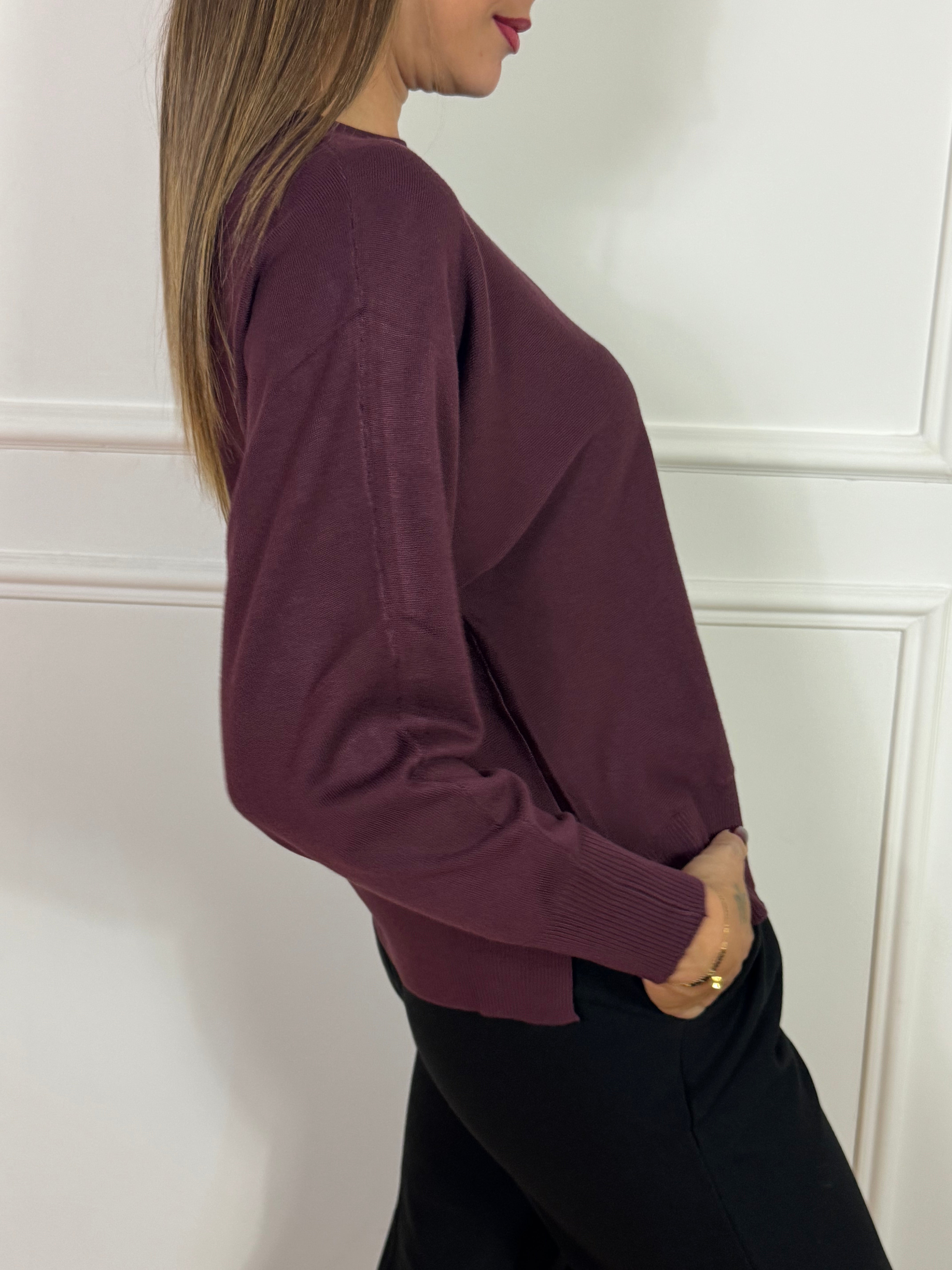 Maglia RAGNO comoda scollo a BARCHETTA