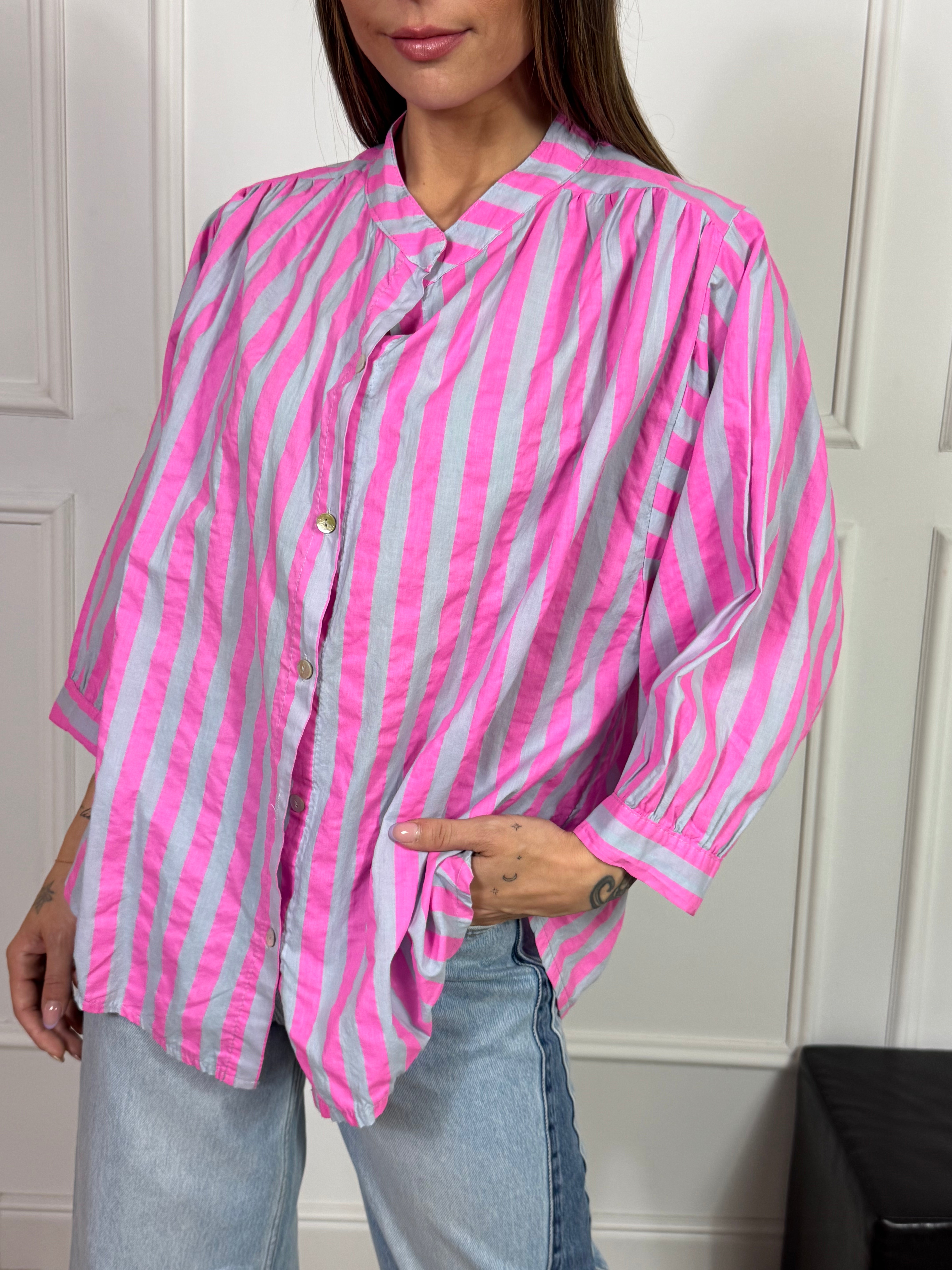 Camicia a righe verticali Victoria ILMH MANICA LUNGA