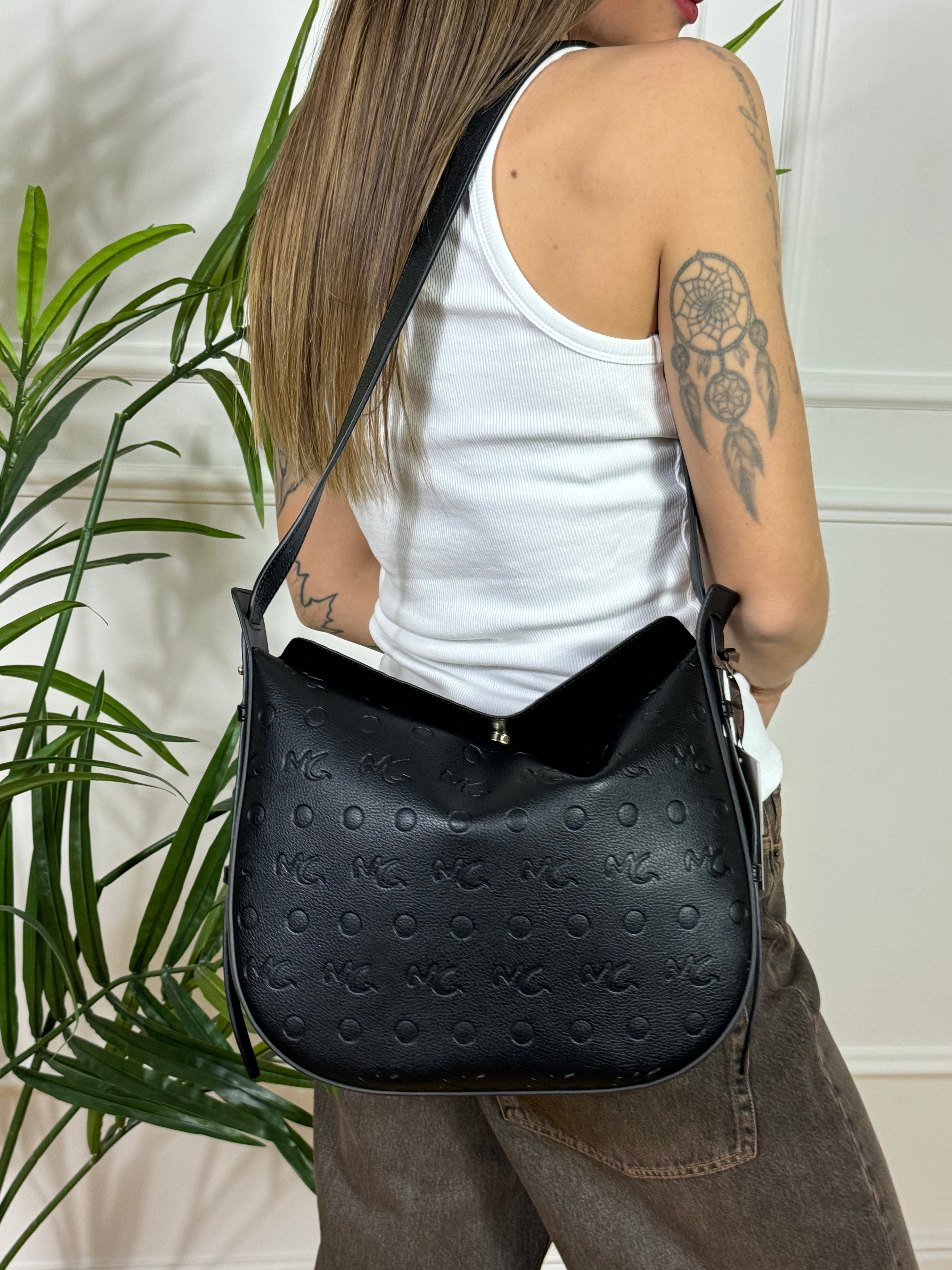 Borsa Manila Grace POSTINA BAG EMBOSS - texture logo