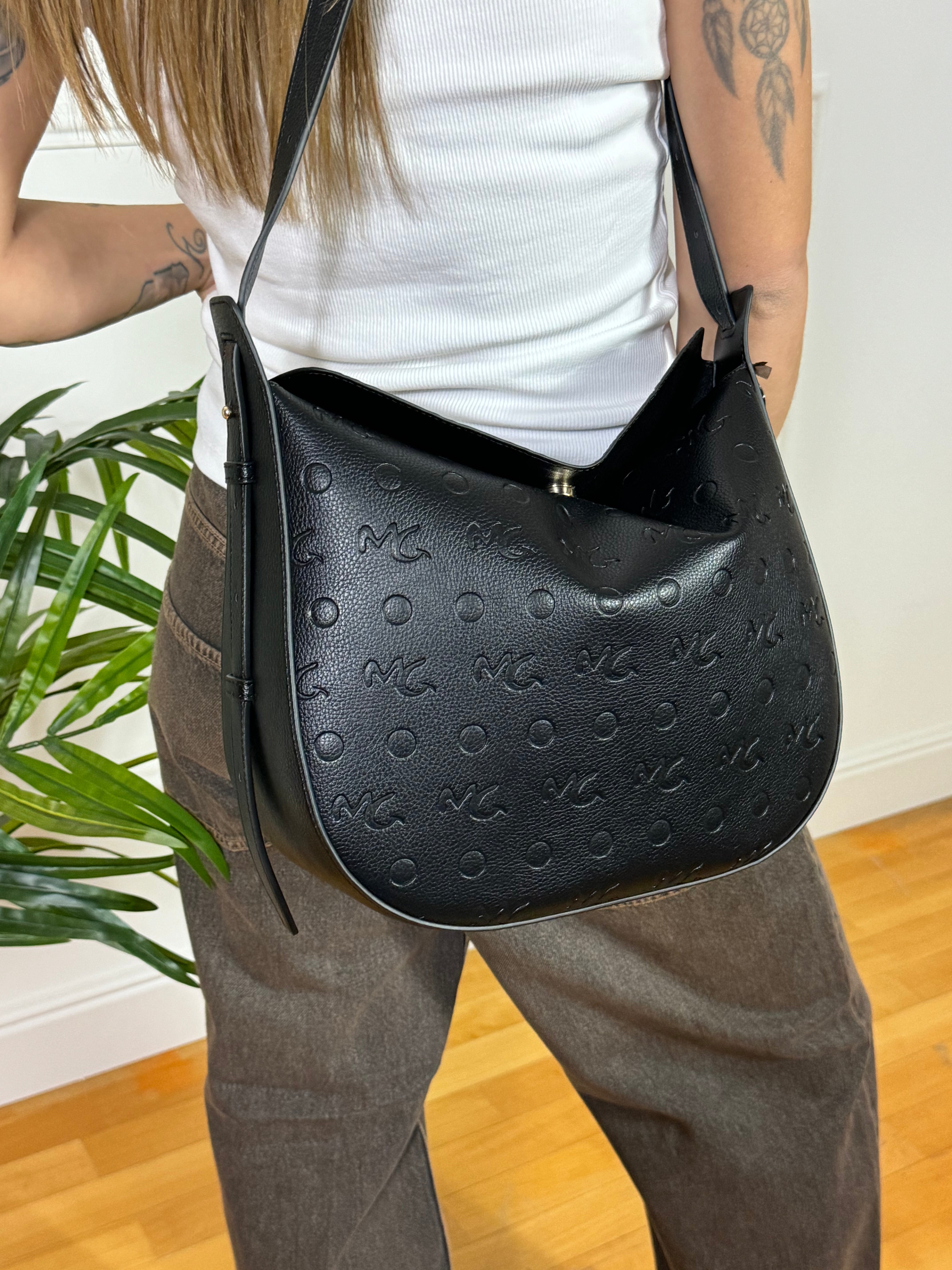Borsa Manila Grace POSTINA BAG EMBOSS - texture logo