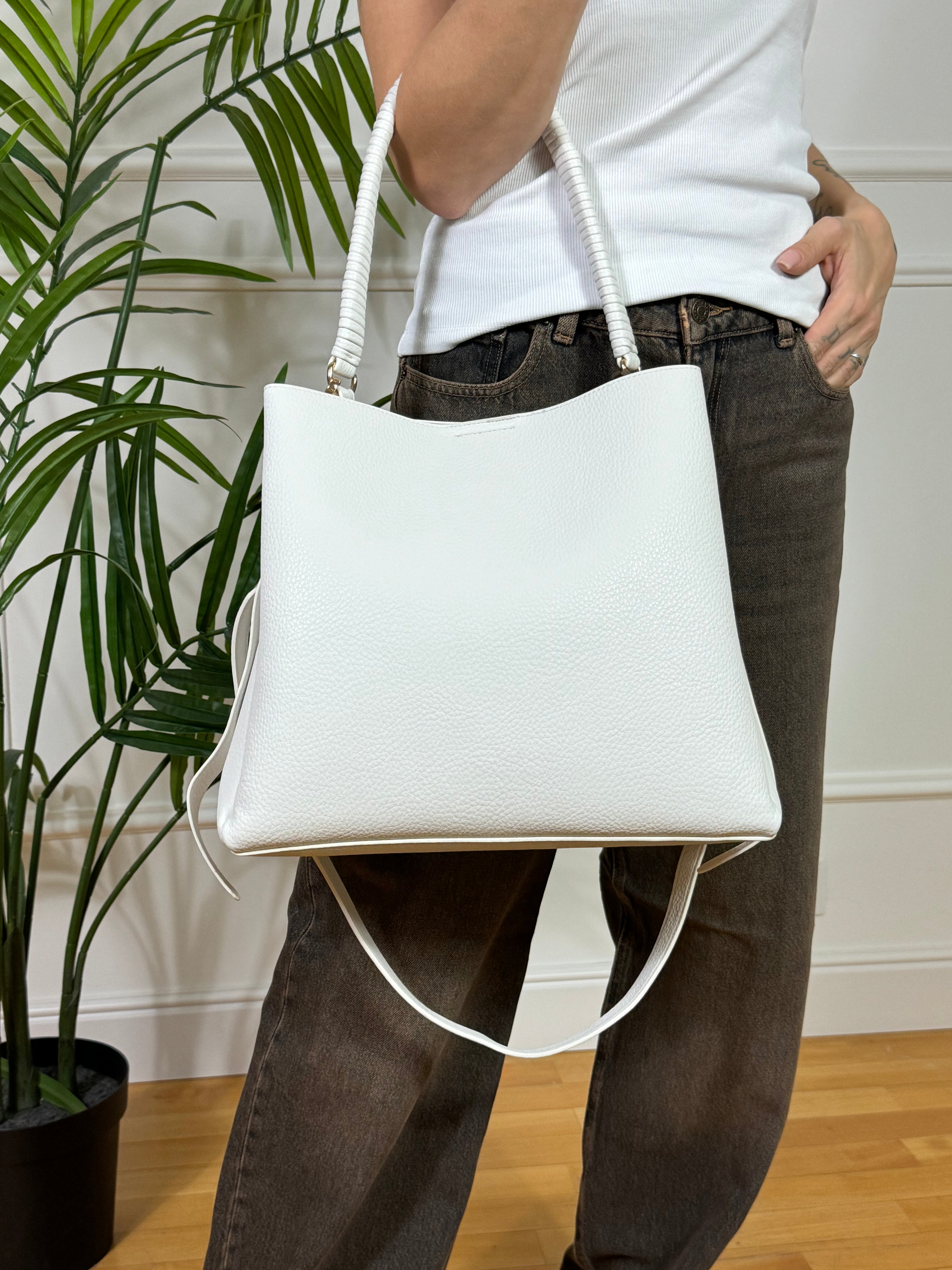 Borsa Manila Grace LETTERING - MANICO LUNGO RIGIDO