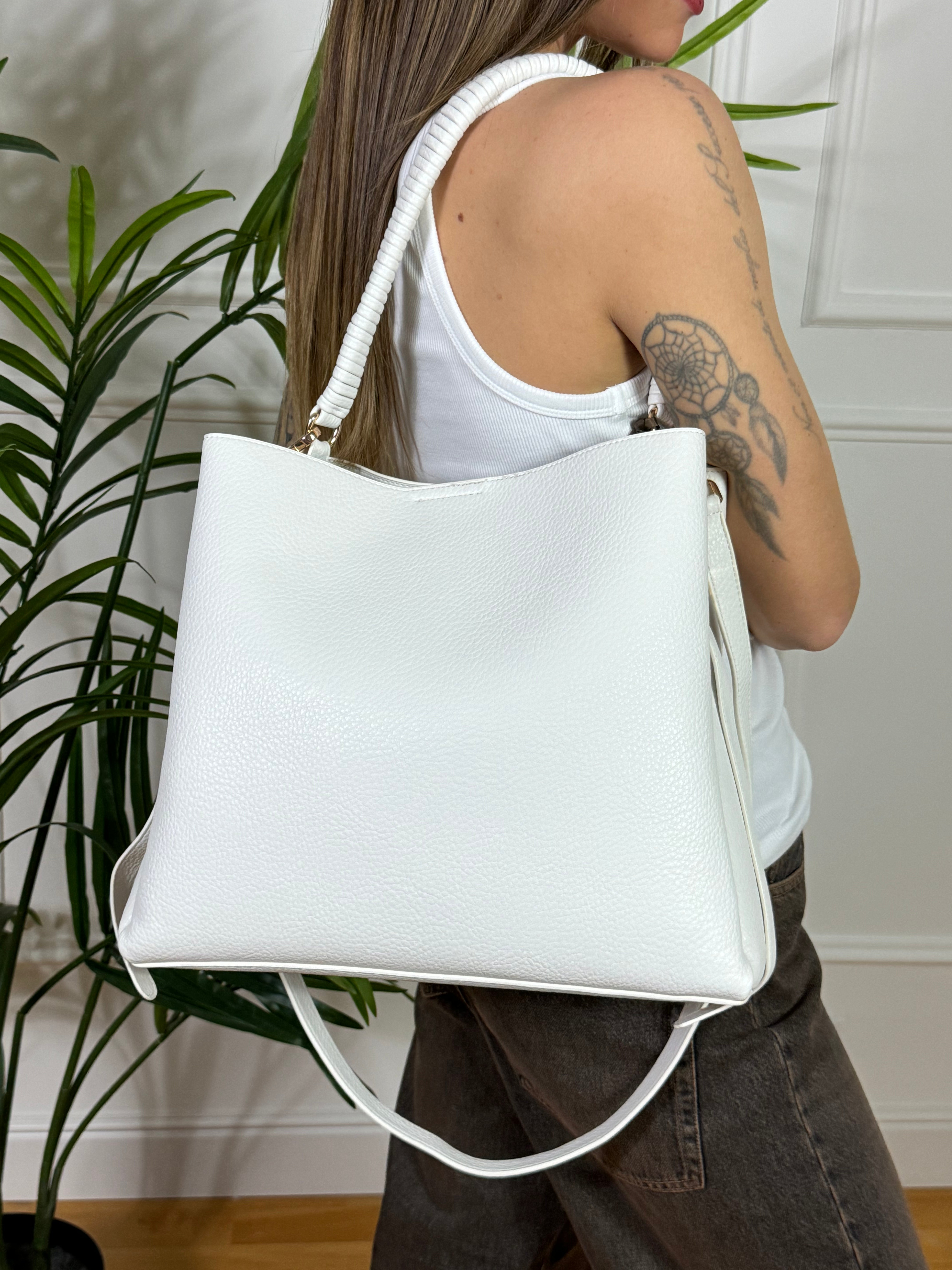 Borsa Manila Grace LETTERING - MANICO LUNGO RIGIDO