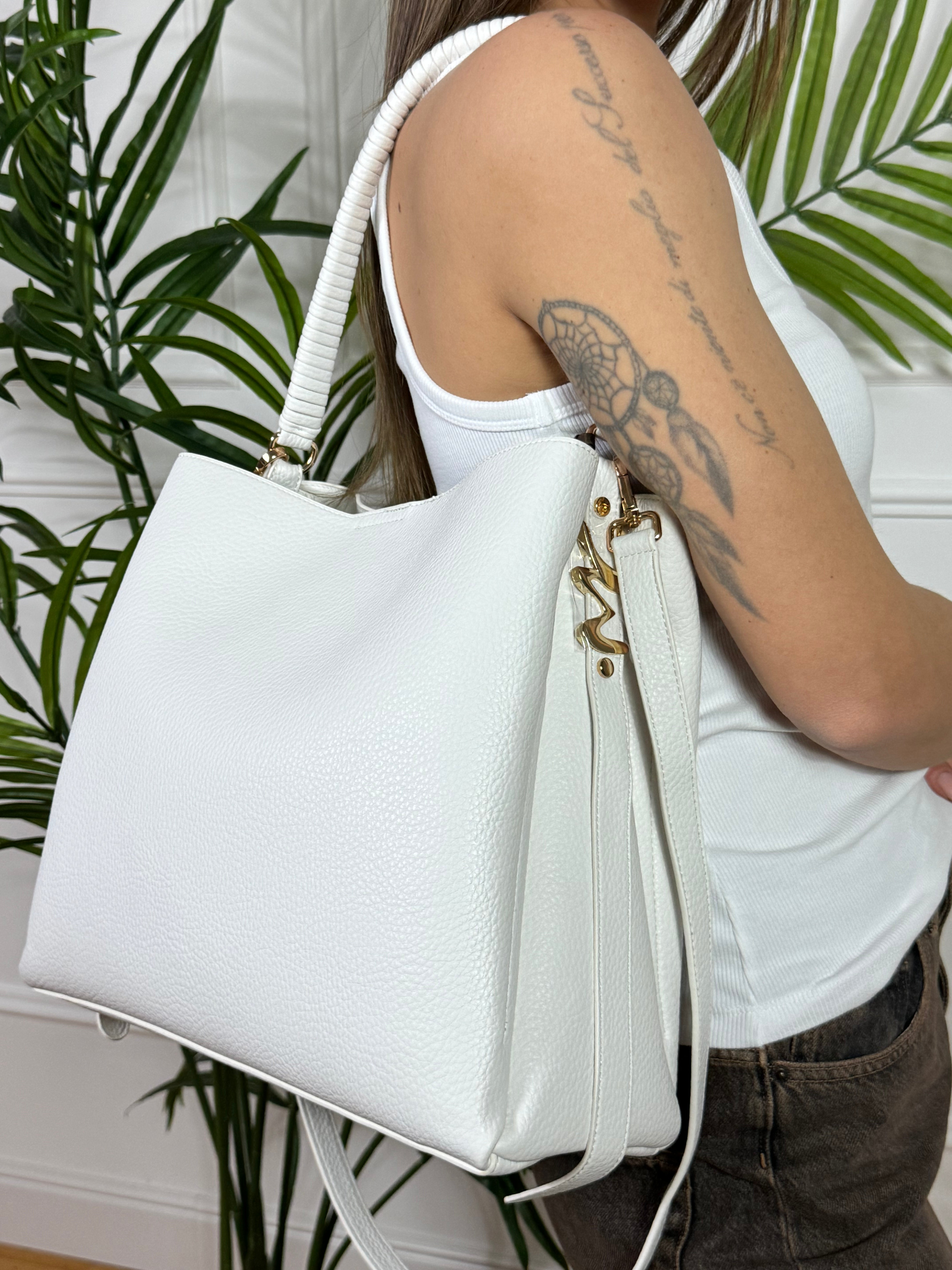 Borsa Manila Grace LETTERING - MANICO LUNGO RIGIDO