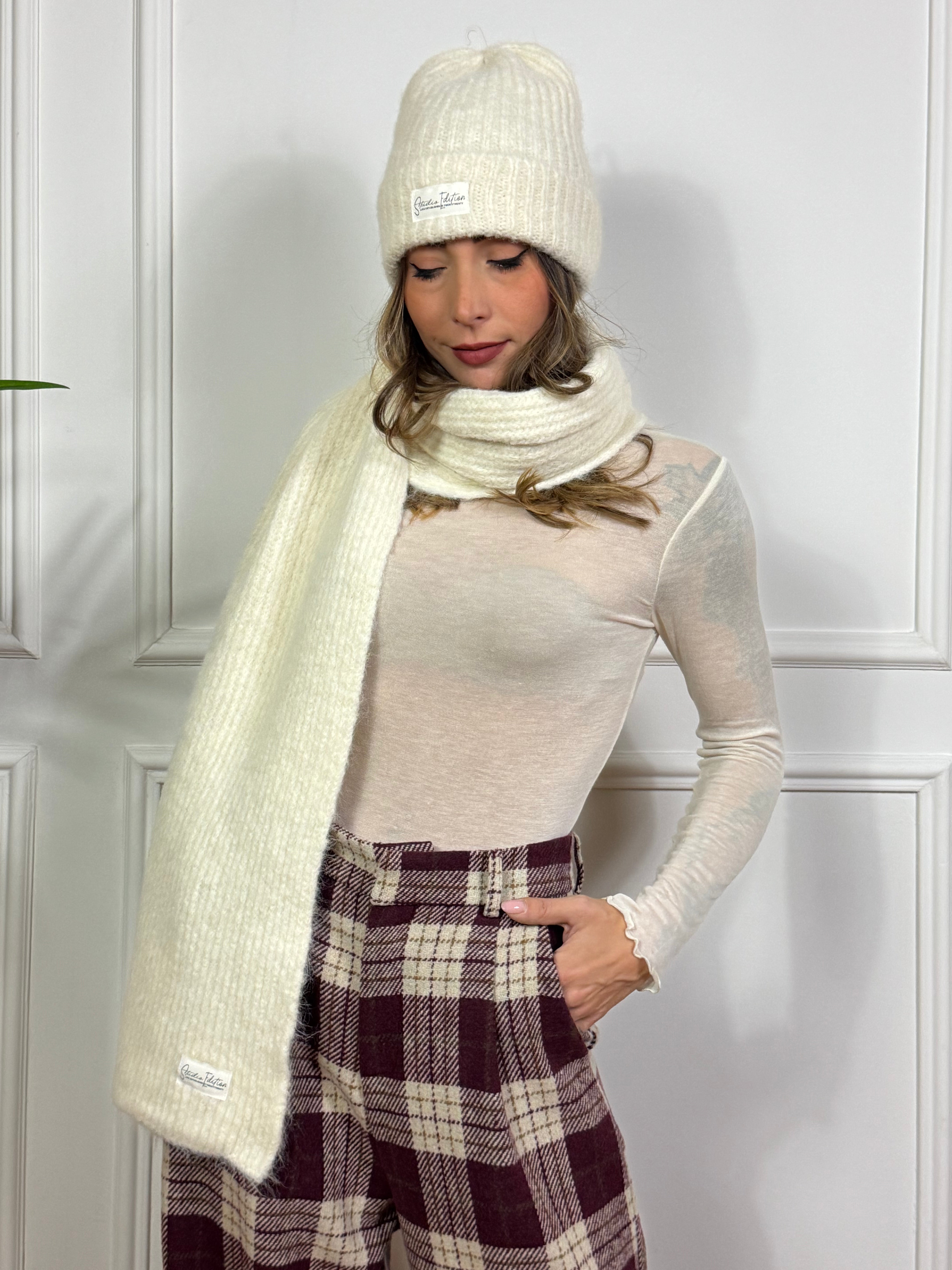 SET COMPLETO CUFFIA + SCIARPA misto lana JJXX