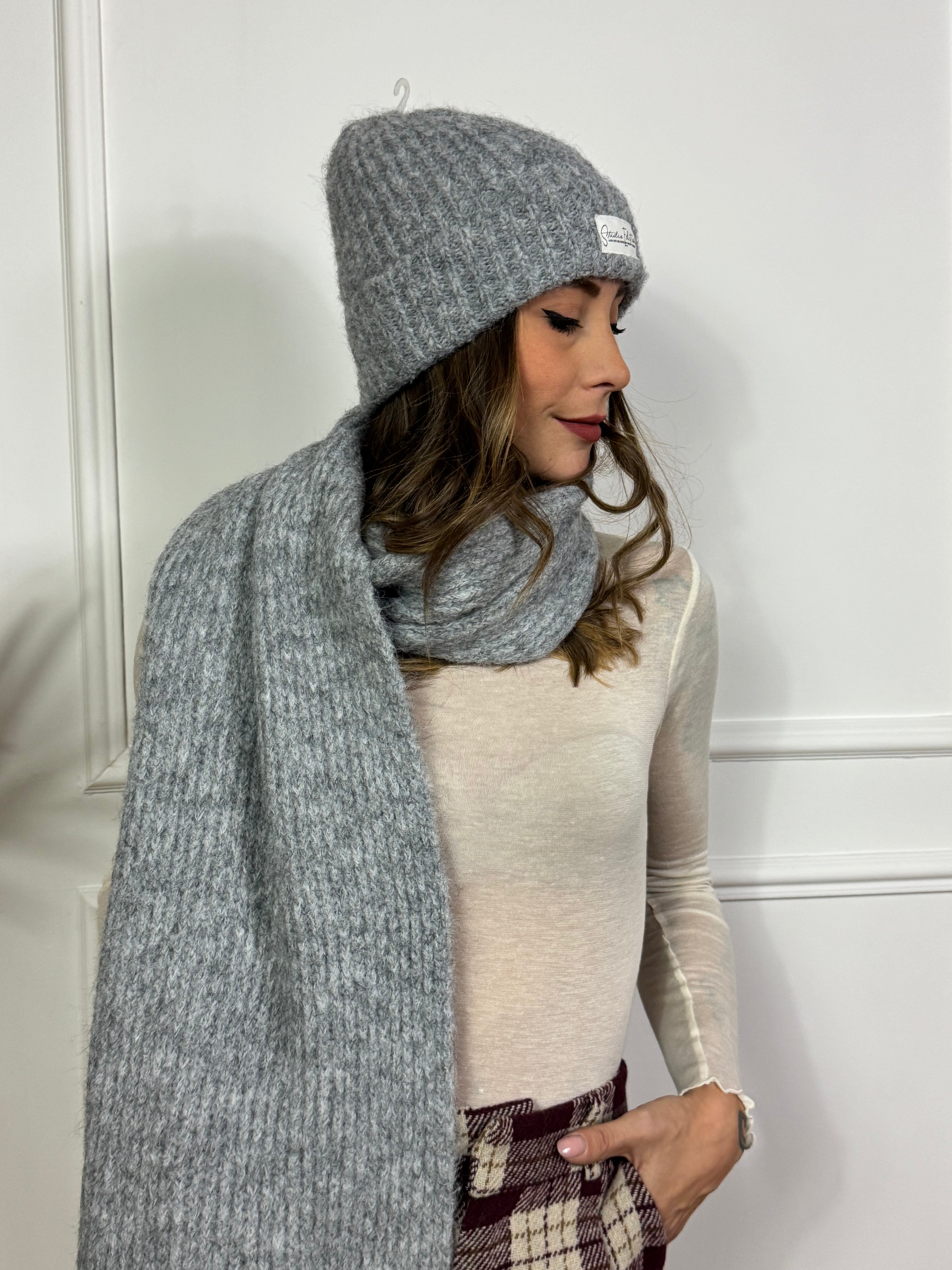 SET COMPLETO CUFFIA + SCIARPA misto lana JJXX